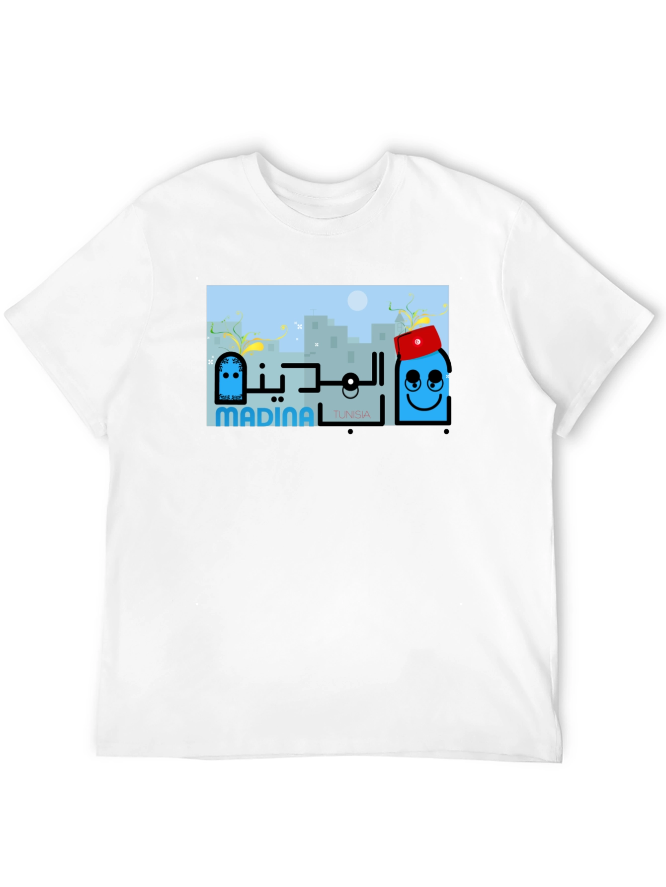 Madina Tunisia Graphic Tee - Cityscape T-Shirt
