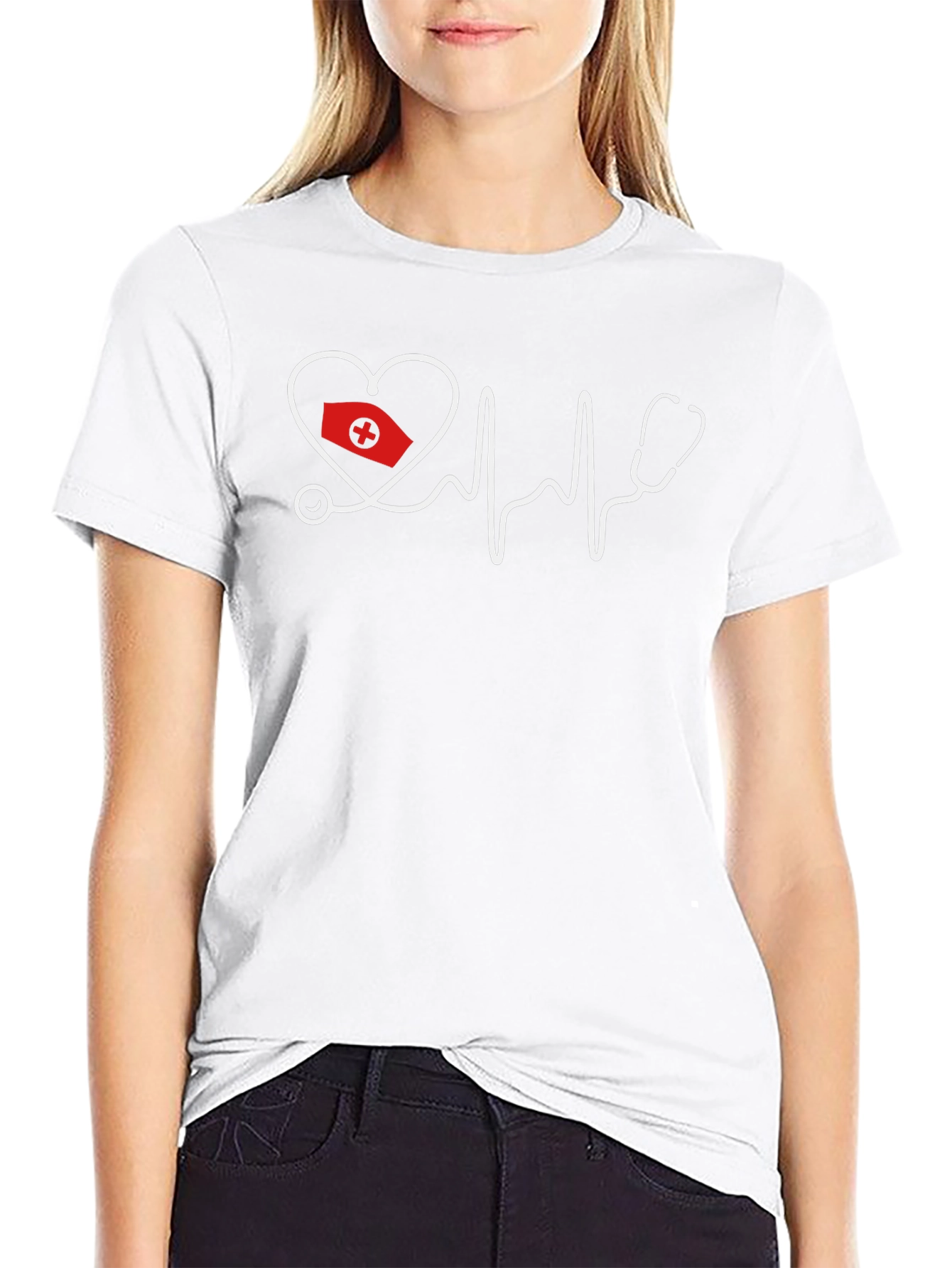 Nurse Heartbeat T-Shirt - Medical Apparel