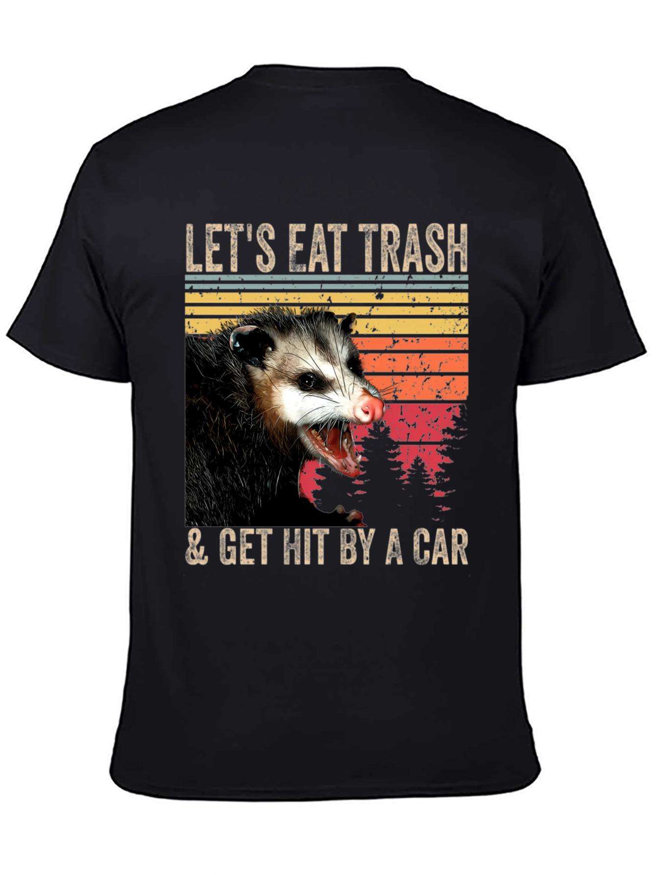 Lets Eat Trash Opossum Graphic Tee