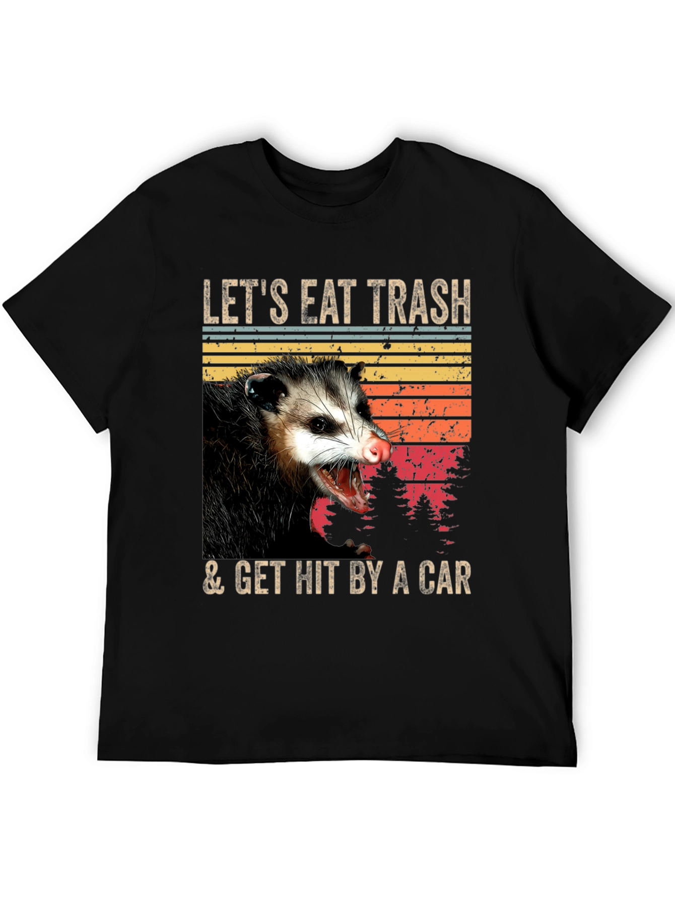 Lets Eat Trash Opossum Graphic Tee