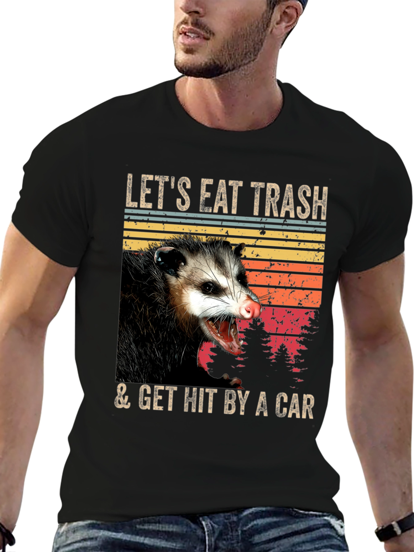 Lets Eat Trash Opossum Graphic Tee