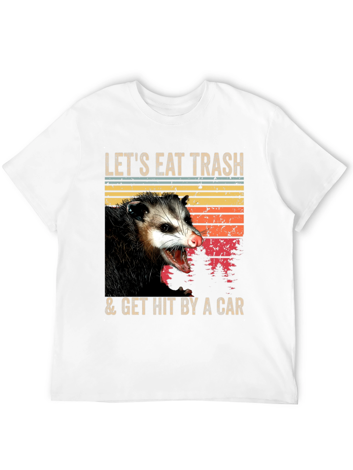 Lets Eat Trash Opossum Graphic Tee