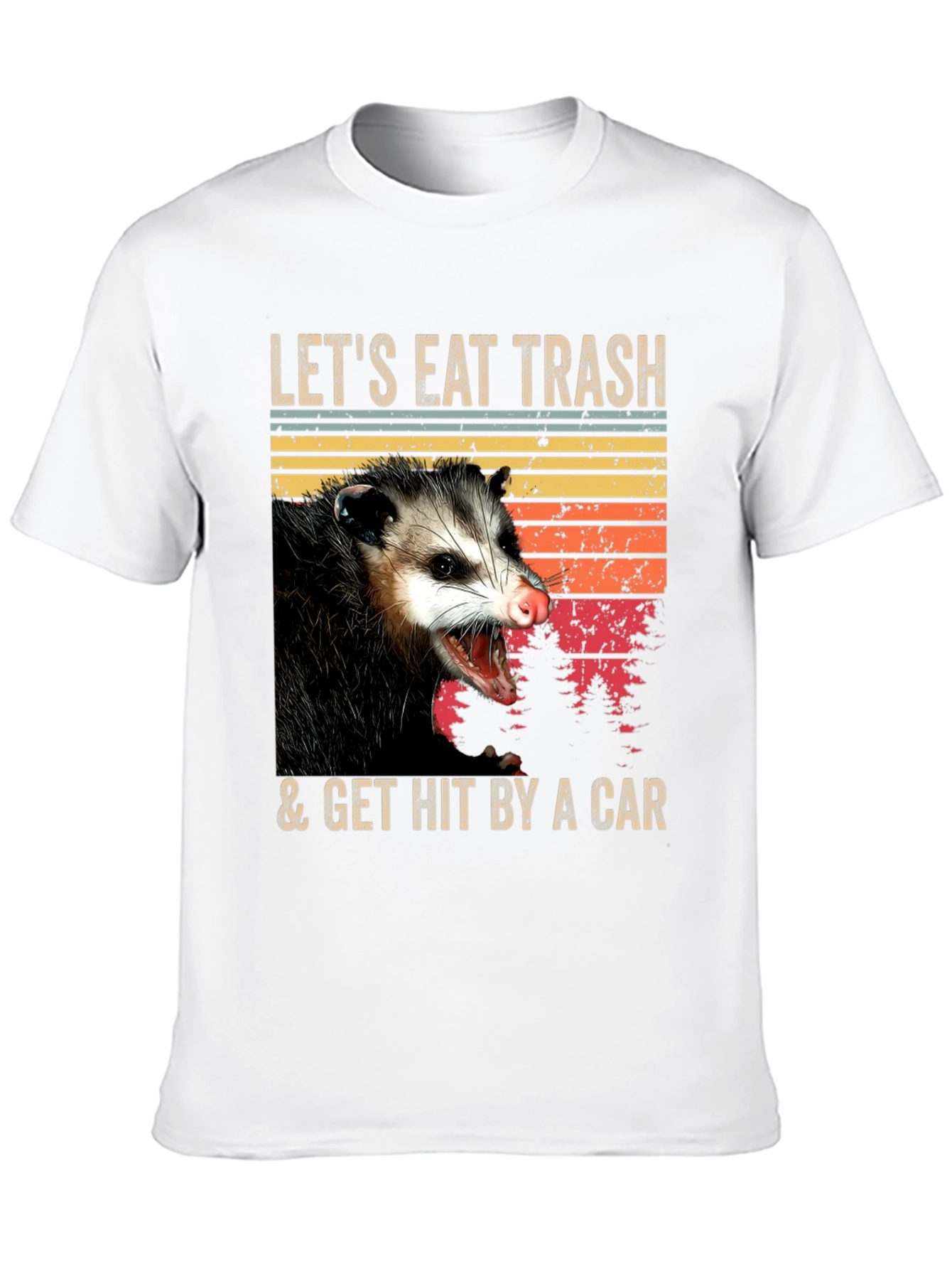 Lets Eat Trash Opossum Graphic Tee
