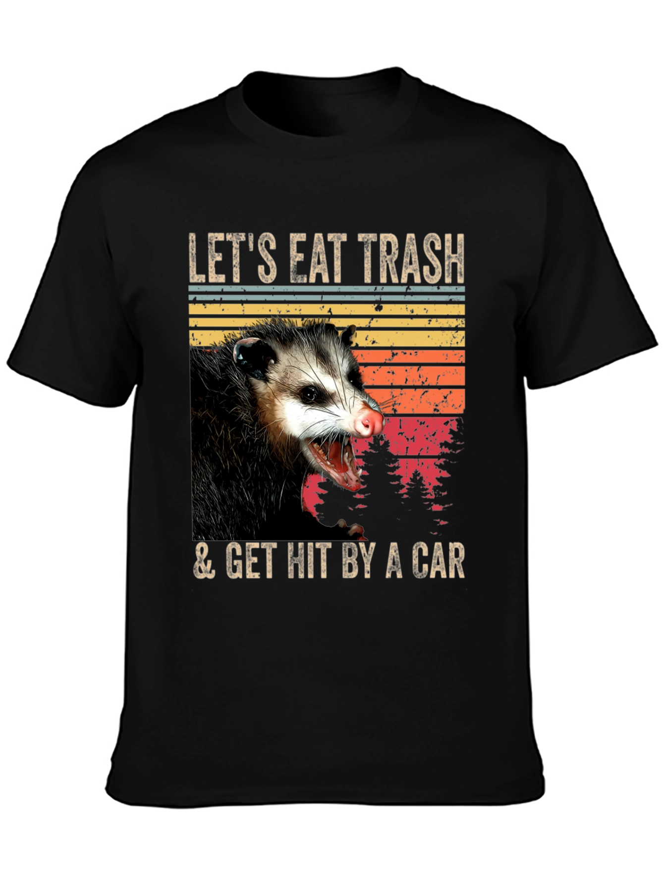 Lets Eat Trash Opossum Graphic Tee