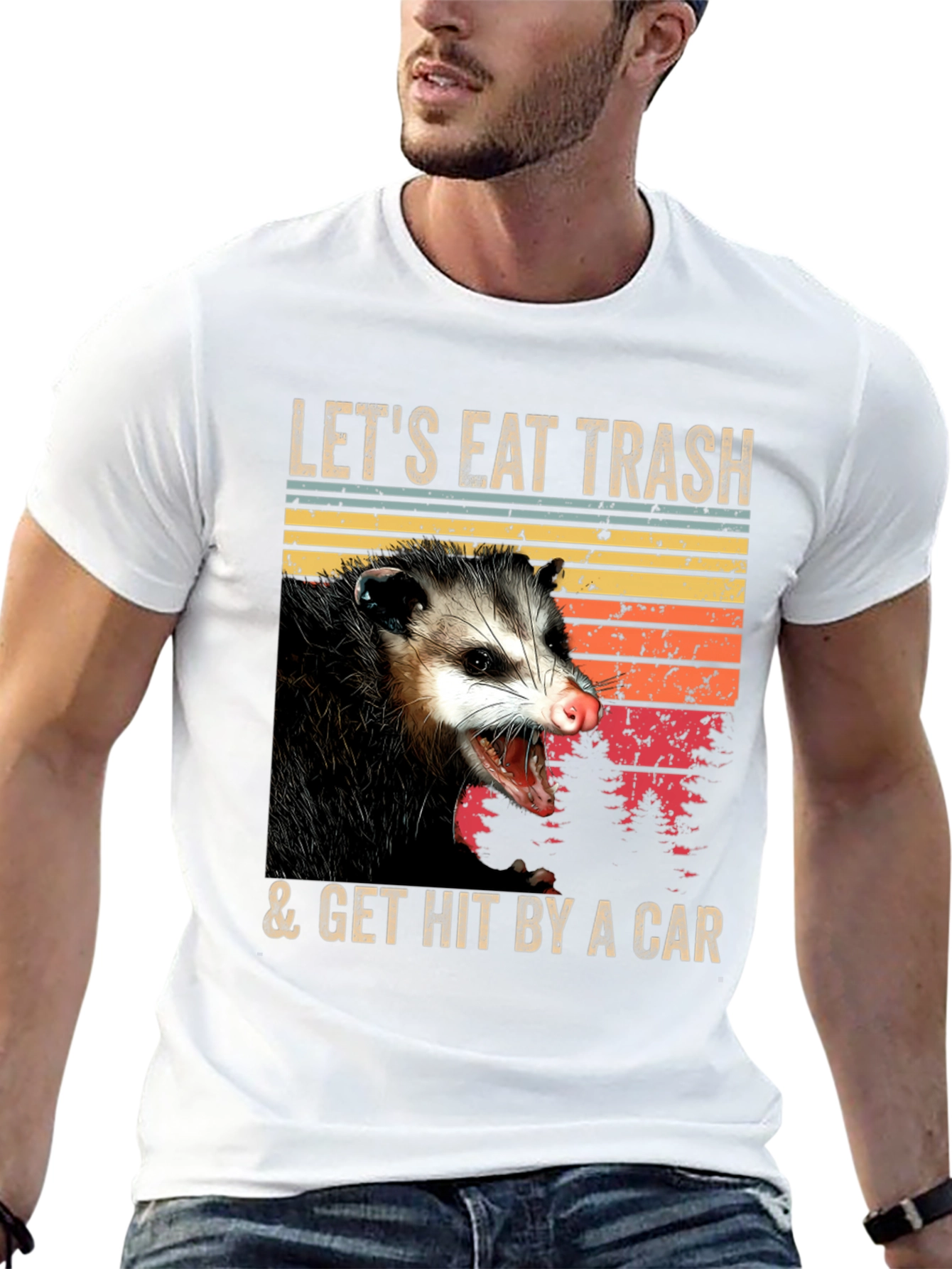 Lets Eat Trash Opossum Graphic Tee