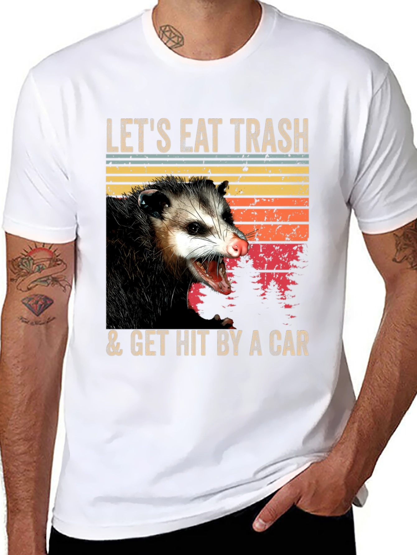 Lets Eat Trash Opossum Graphic Tee