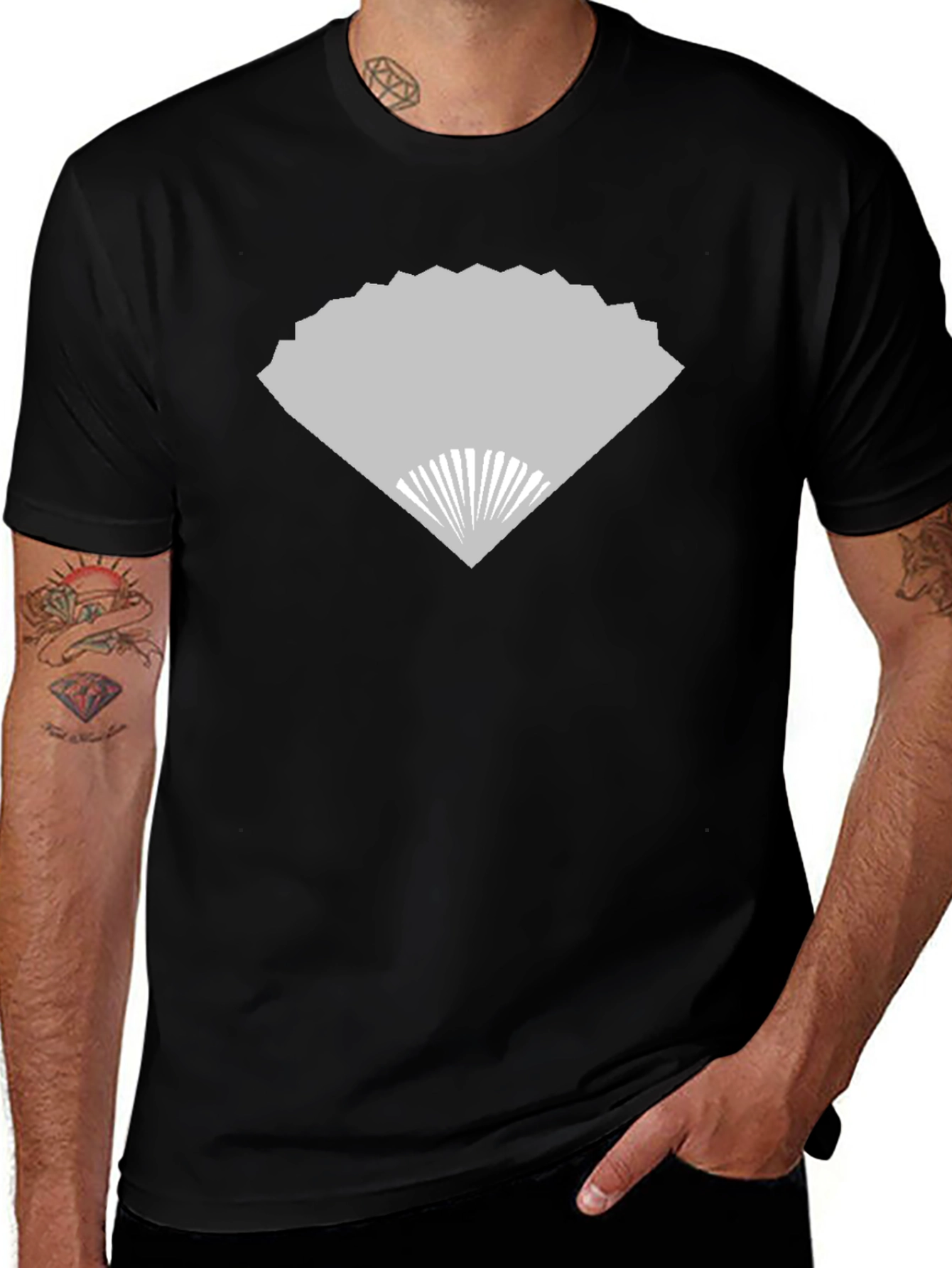 Fan Graphic Black T-Shirt - Cool and Casual Tee