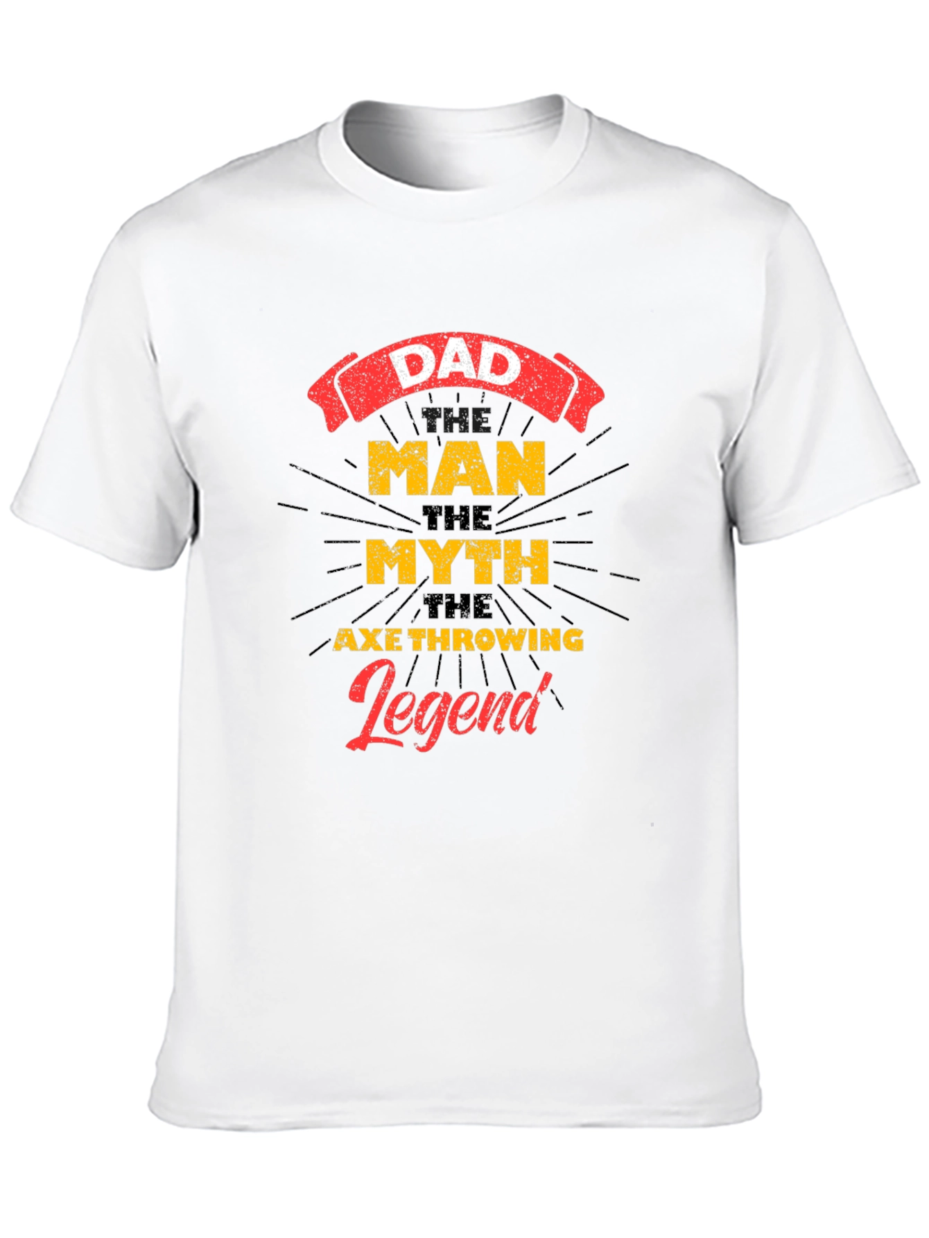 Dad Man Myth Axe Throwing Legend Graphic T-Shirt