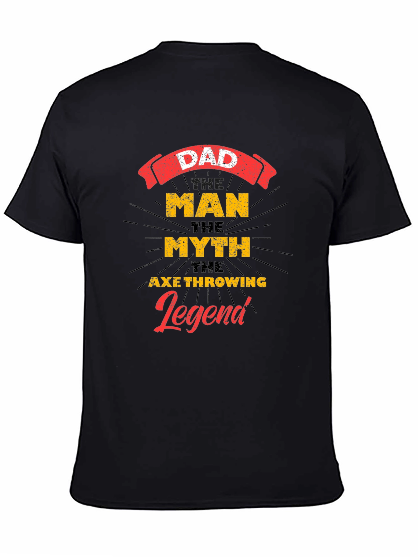 Dad Man Myth Axe Throwing Legend Graphic T-Shirt