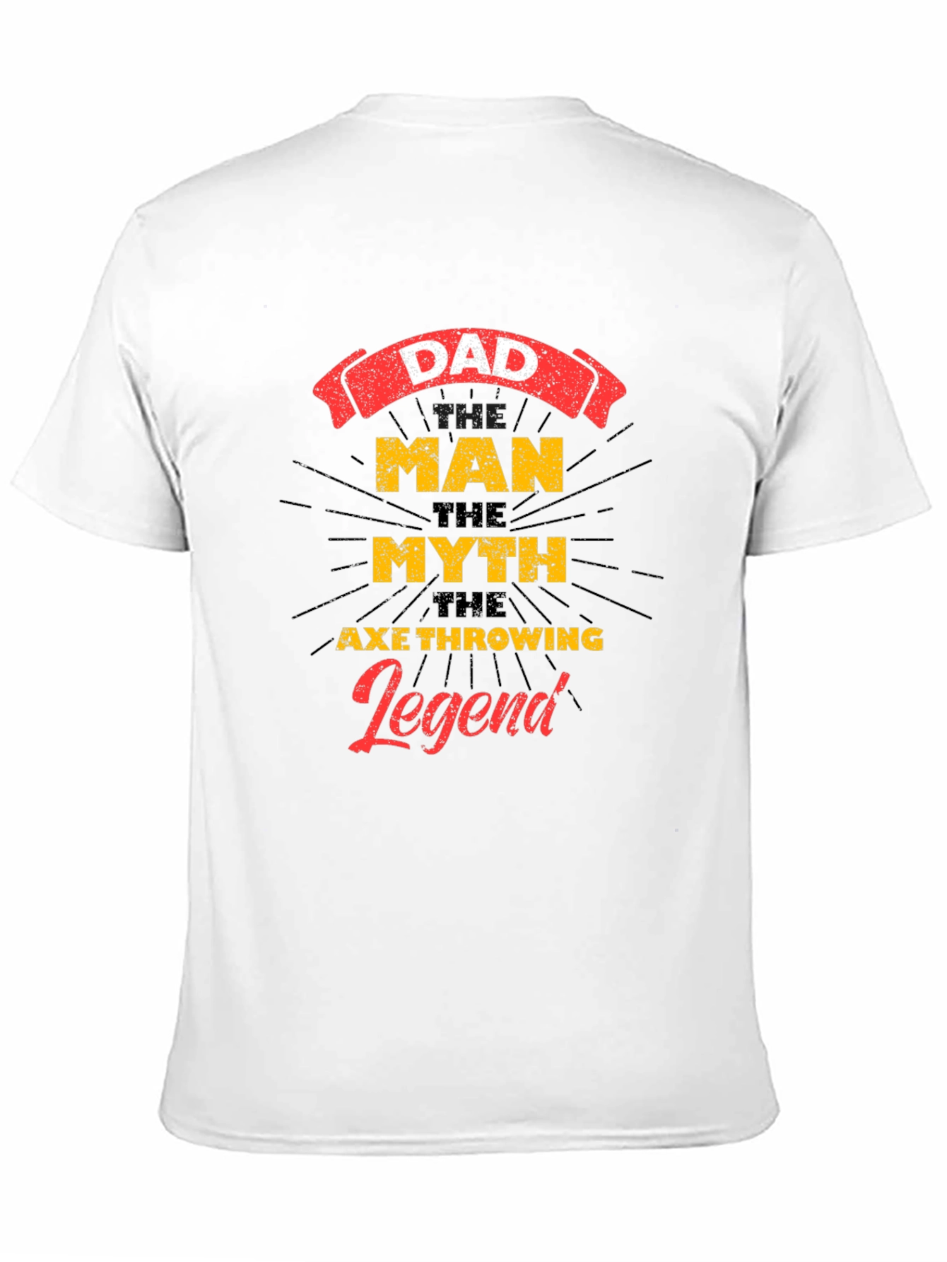 Dad Man Myth Axe Throwing Legend Graphic T-Shirt