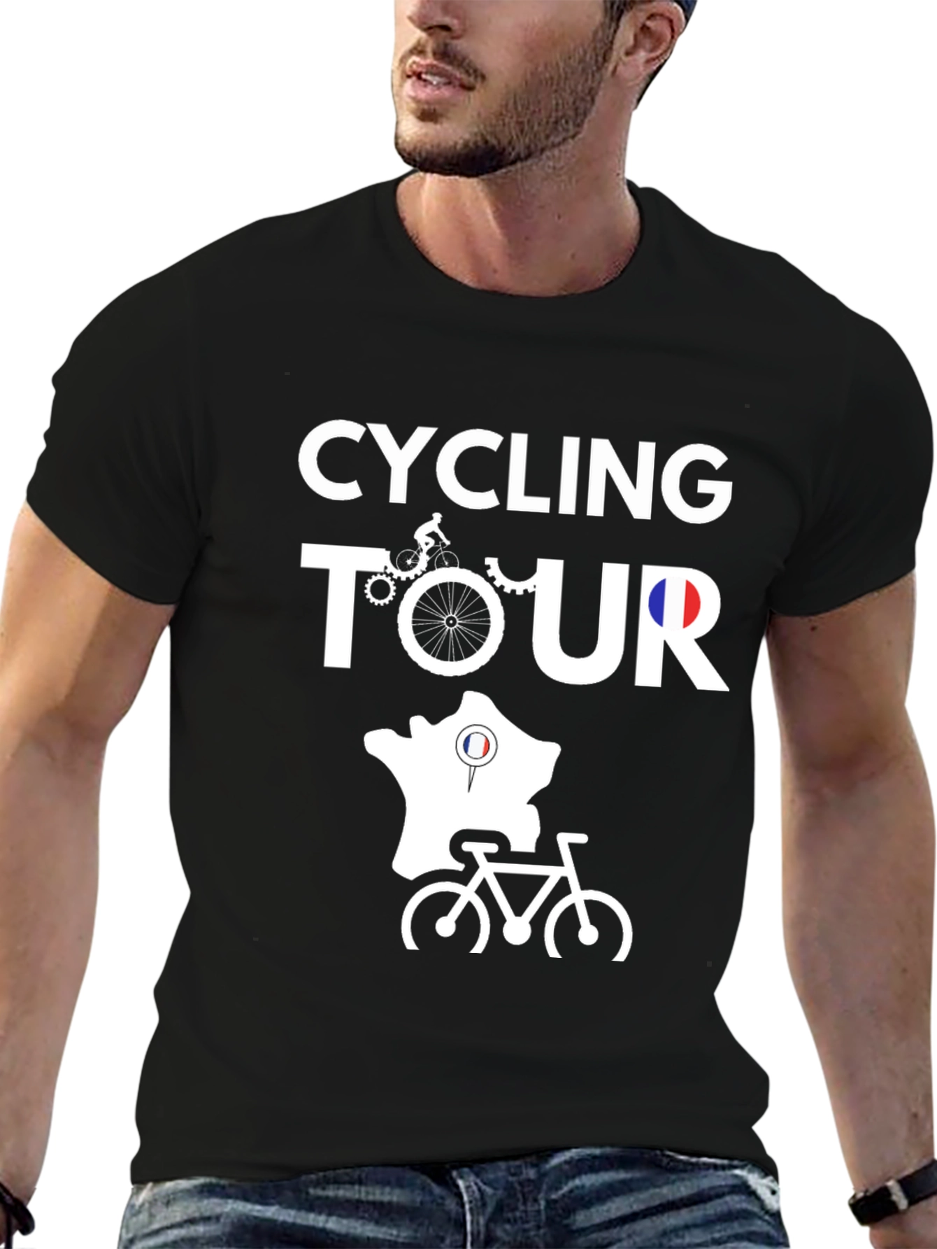 Cycling Tour Black T-Shirt