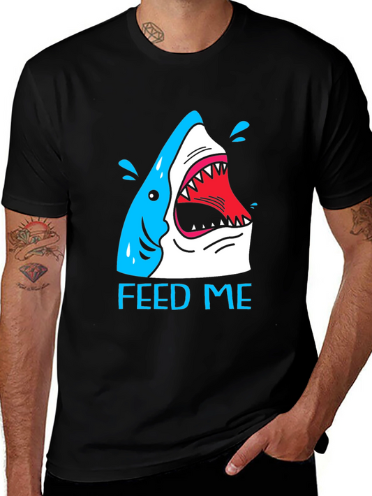 Feed Me Shark T-Shirt - Funny Graphic Tee