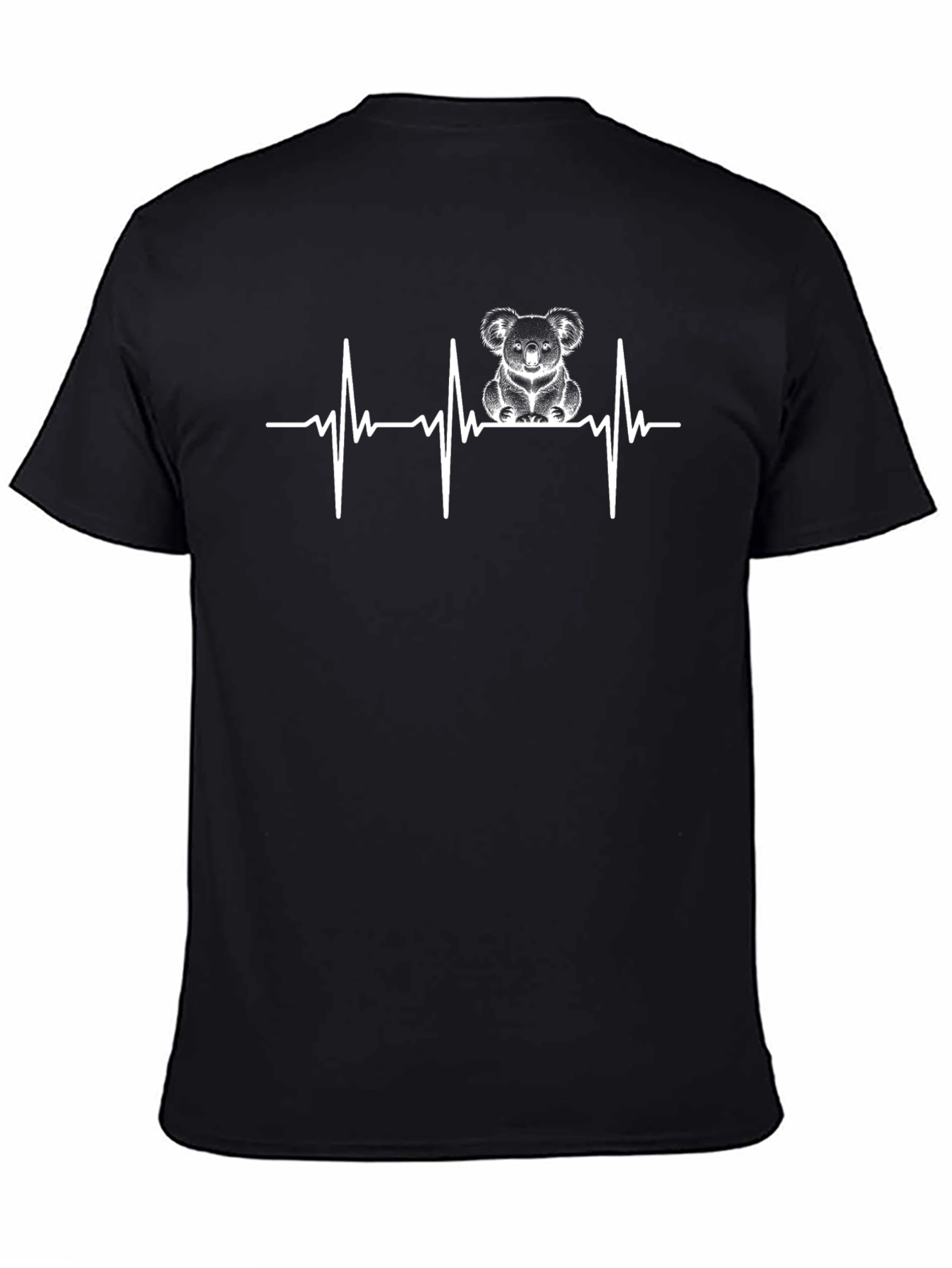 Koala Heartbeat Graphic Tee - Black