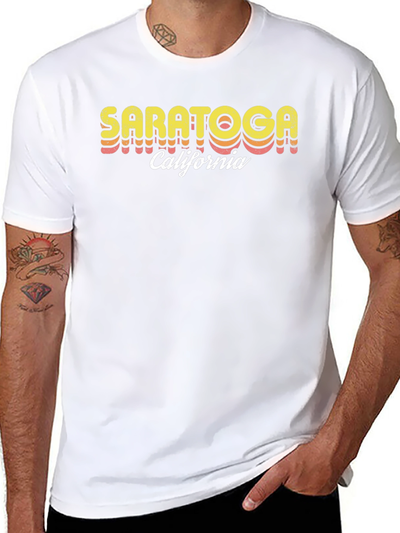 Saratoga California Retro T-Shirt