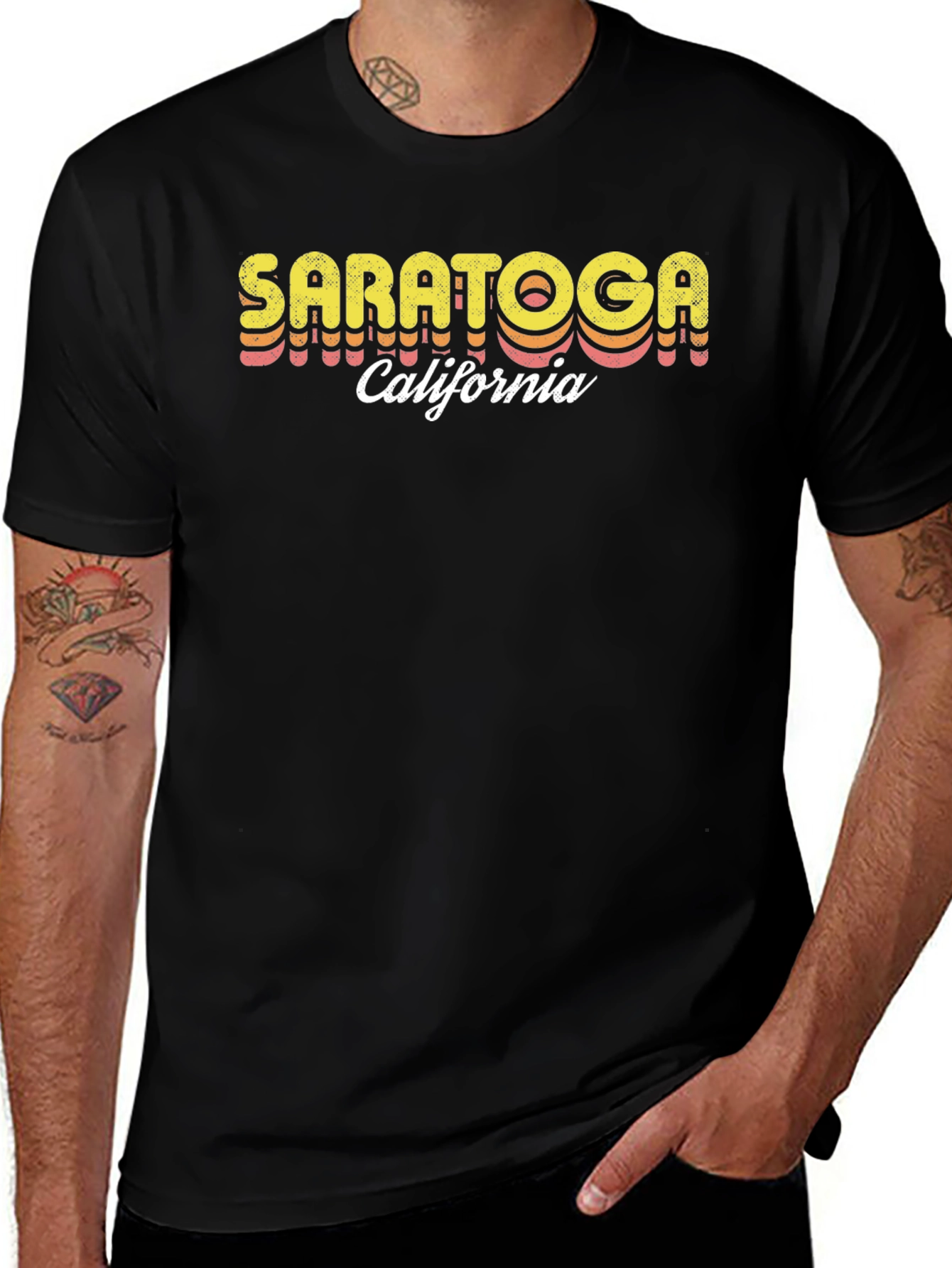 Saratoga California Retro T-Shirt