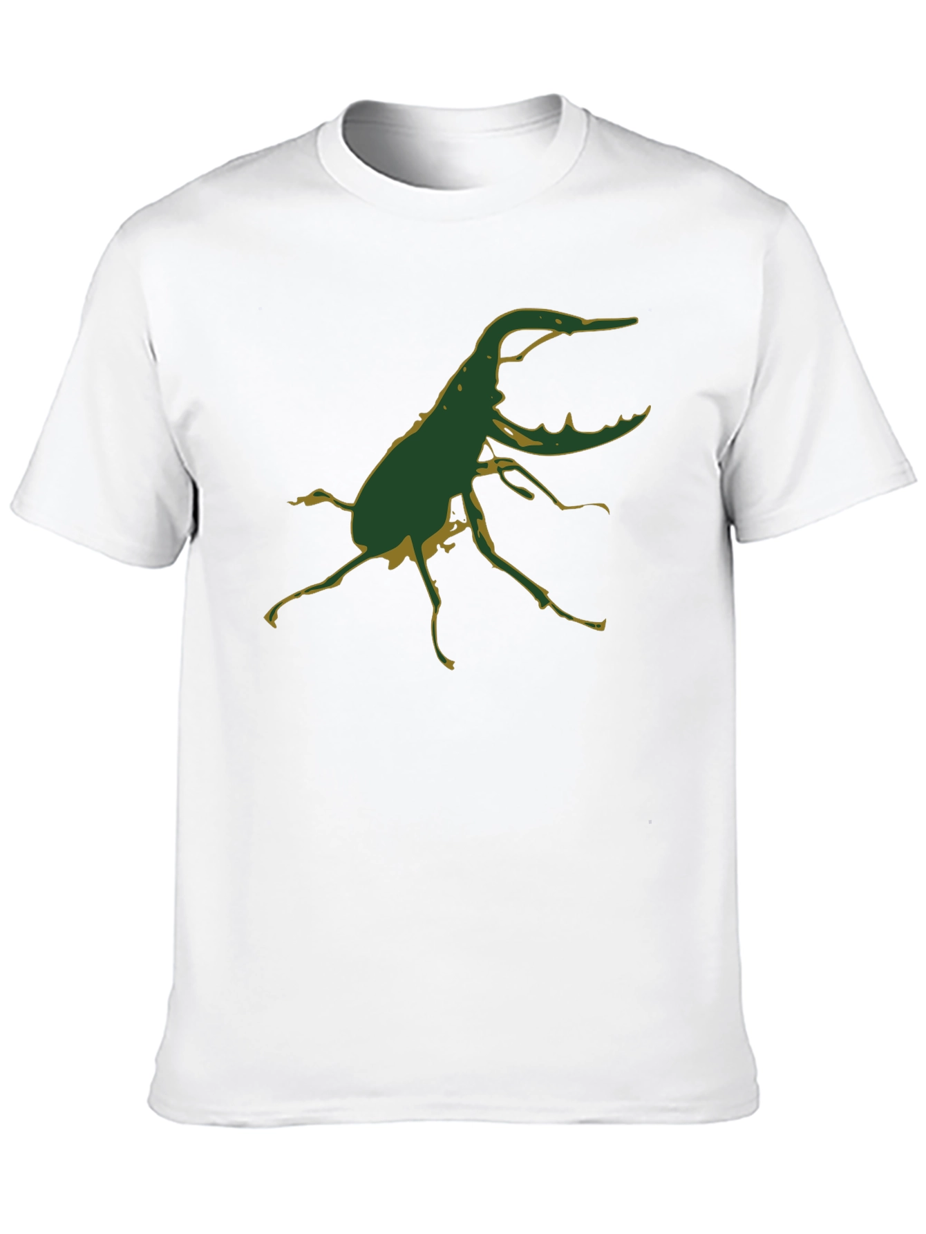 Black T-Shirt with Green Beetle Graphic