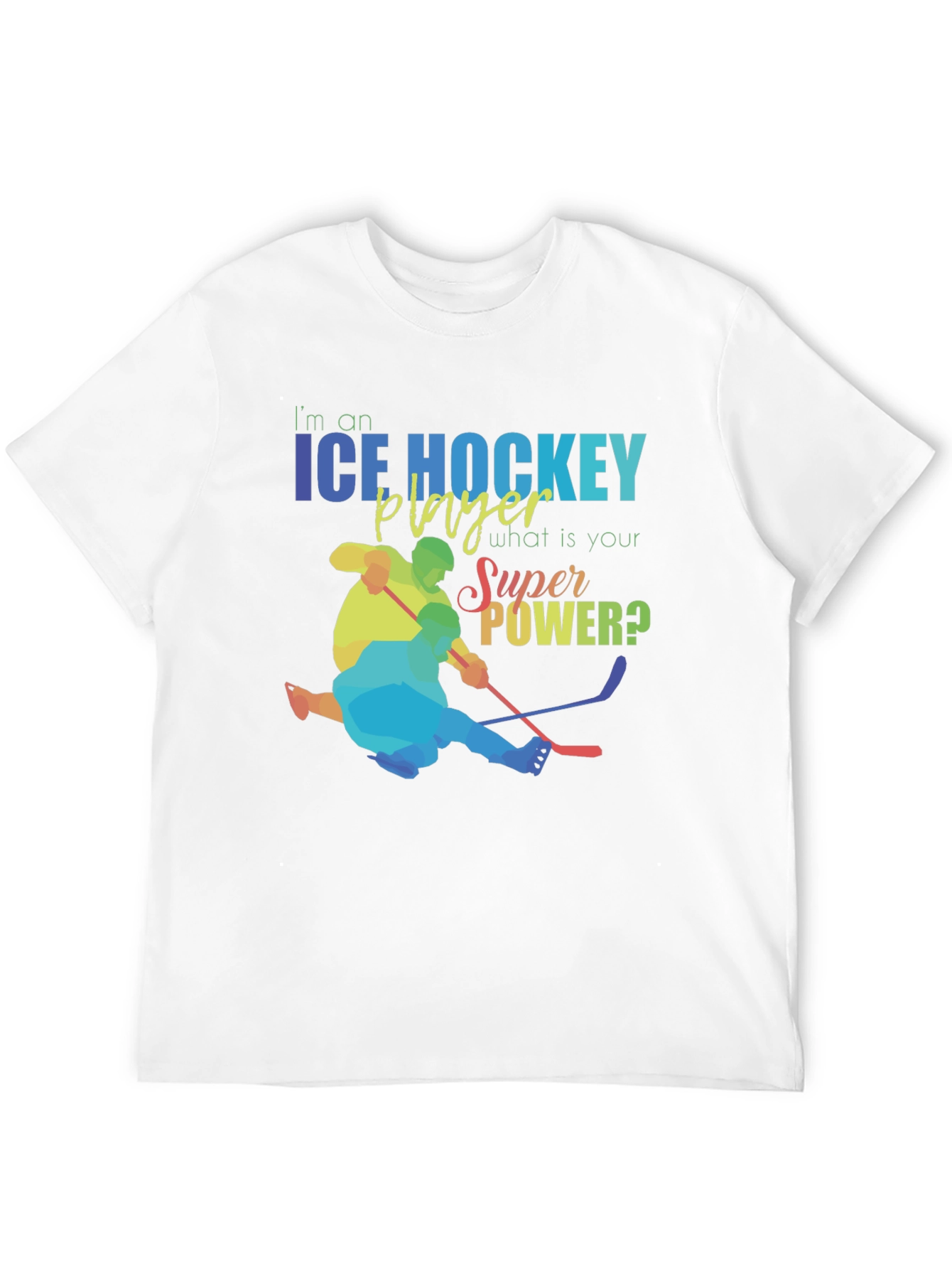 Ice Hockey Player Super Power Graphic T-Shirt