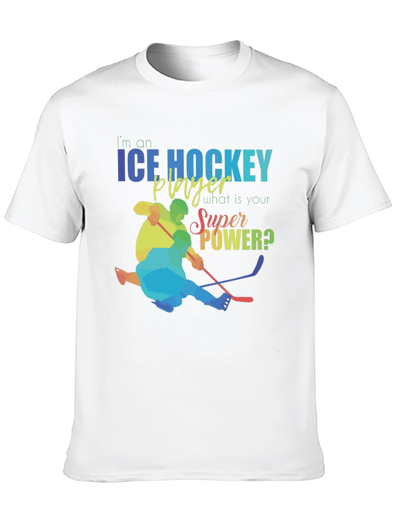 Ice Hockey Player Super Power Graphic T-Shirt