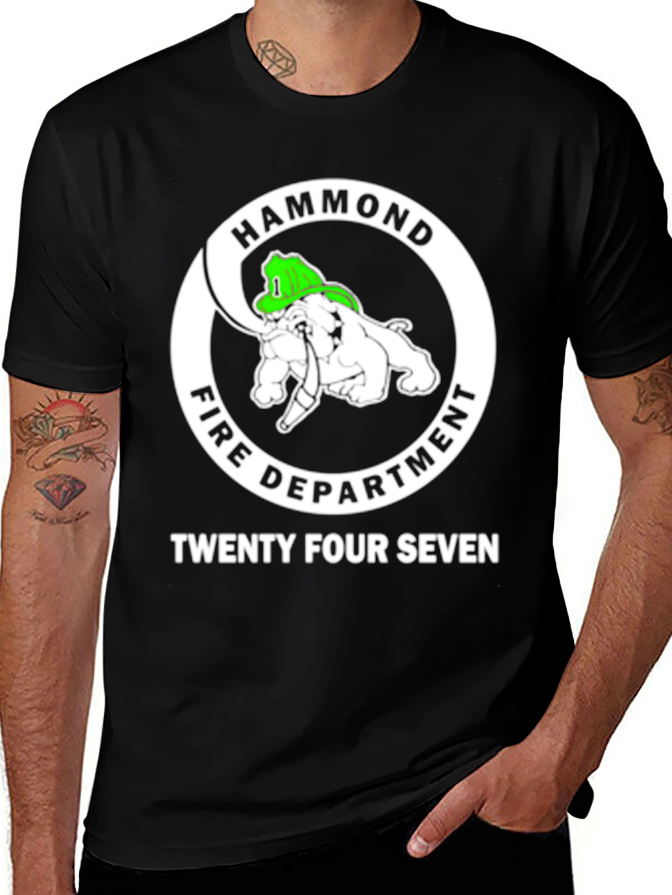 Hammond Fire Department T-Shirt Bulldog