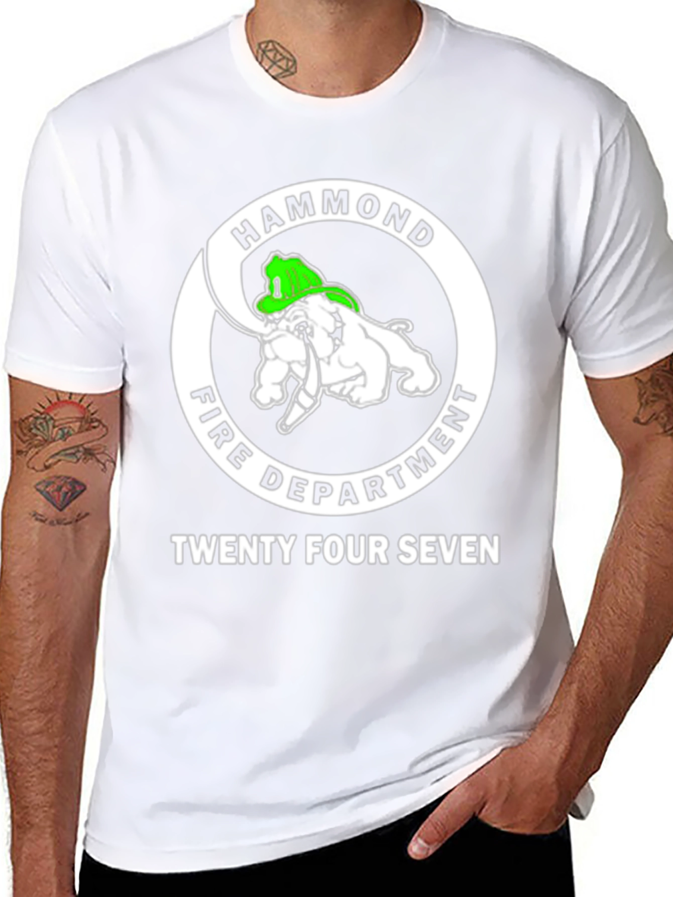 Hammond Fire Department T-Shirt Bulldog