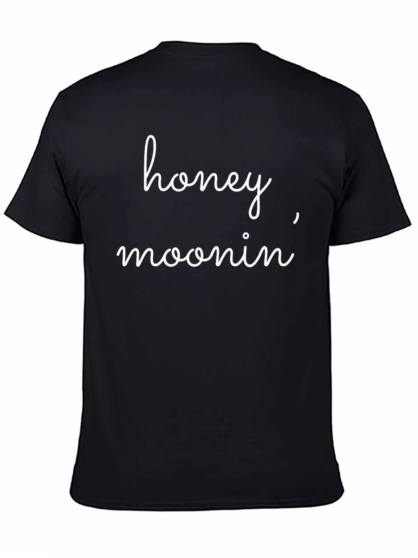 Honeymoonin Graphic Tee - Black Cotton Comfort