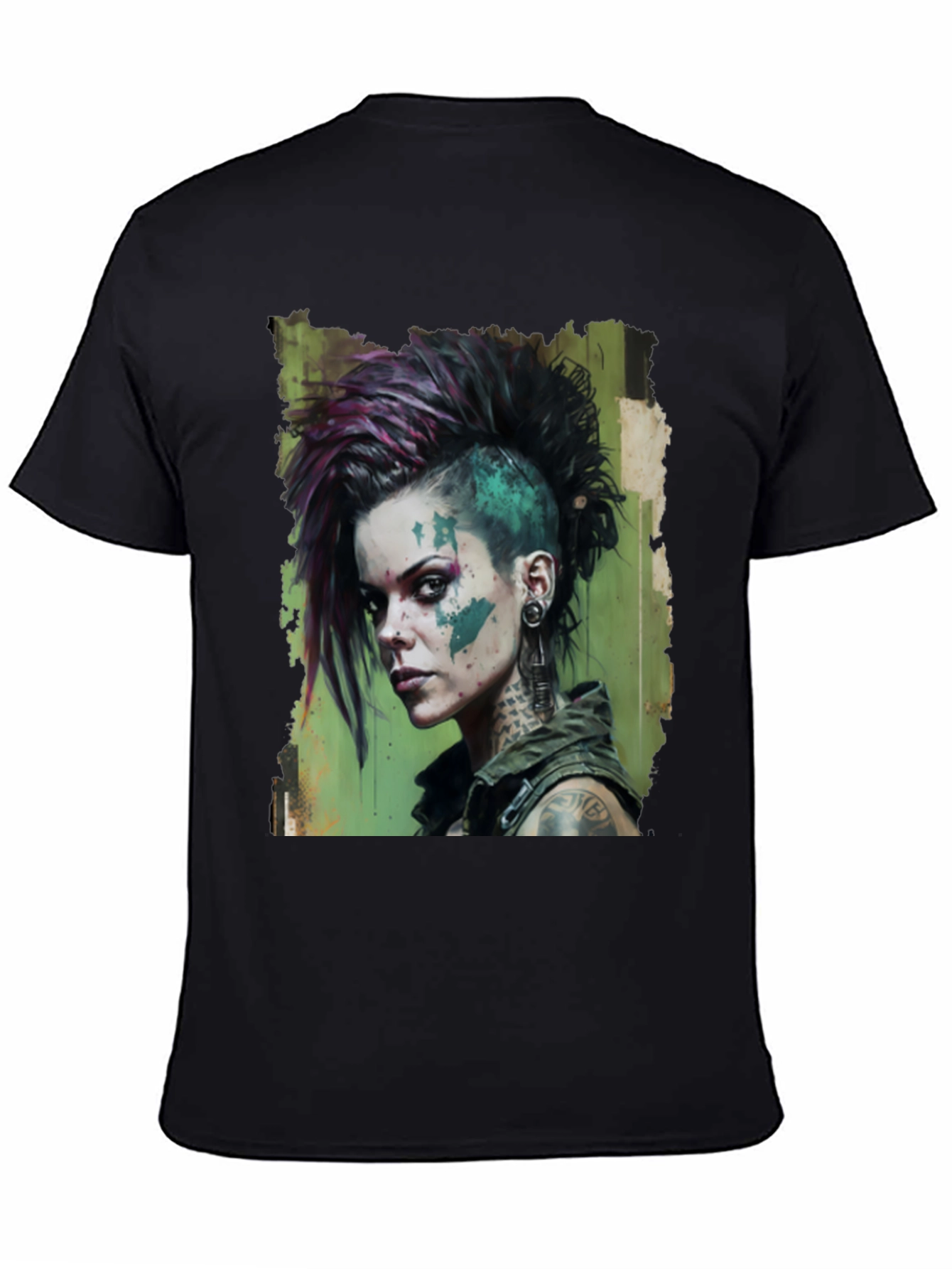 Edgy Punk Rock Girl Graphic Tee