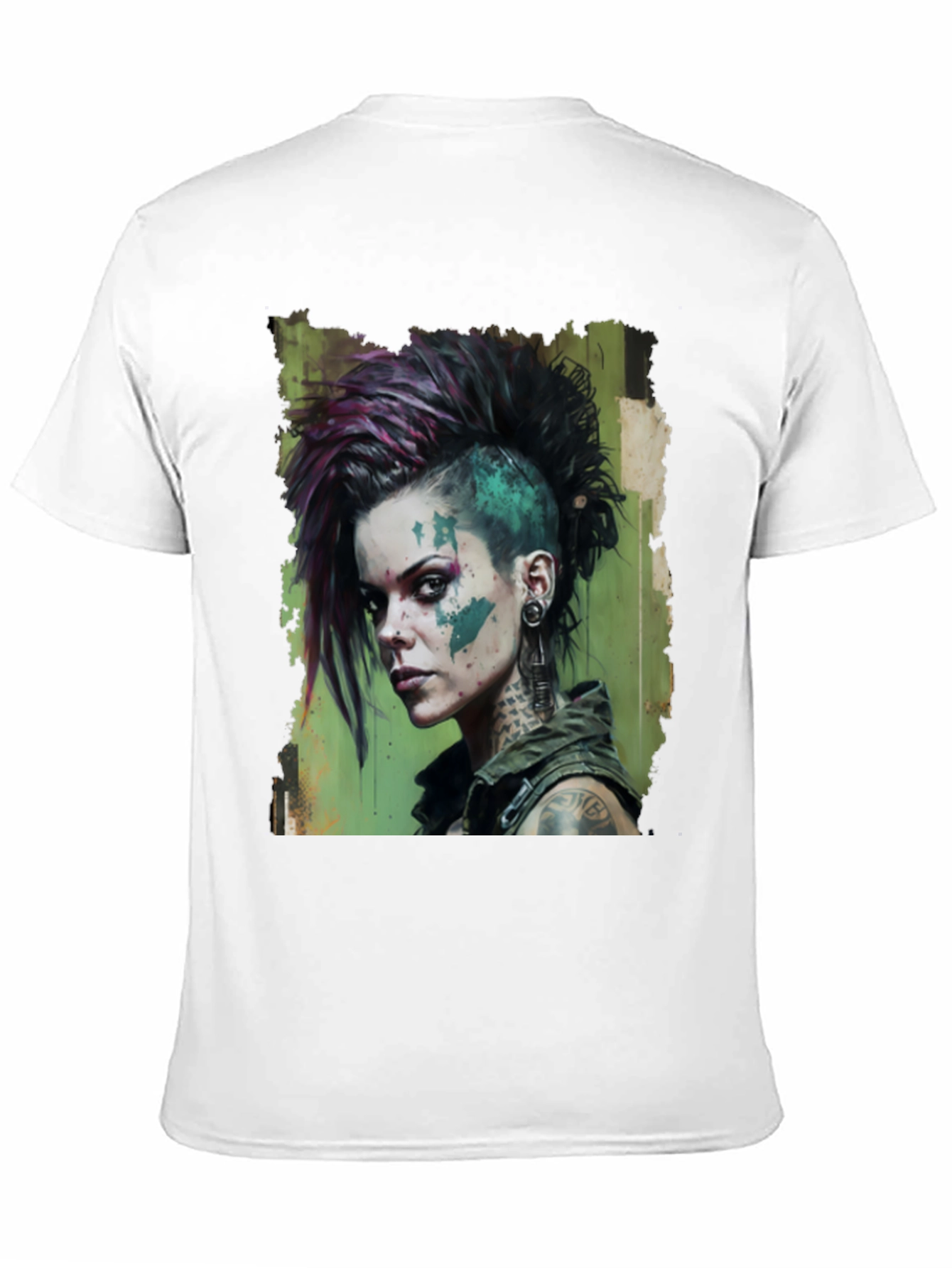 Edgy Punk Rock Girl Graphic Tee