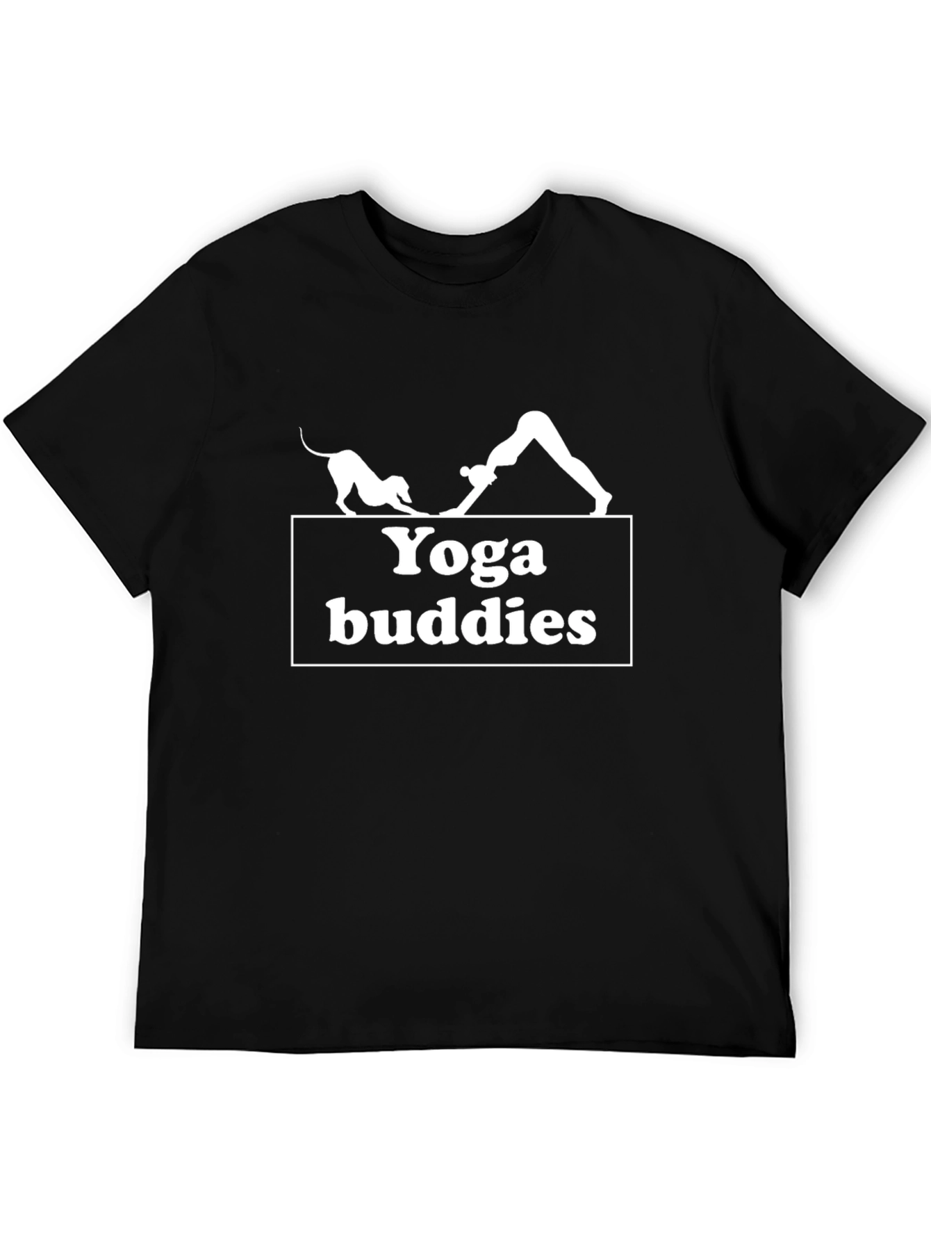 Yoga Buddies Black Graphic Tee