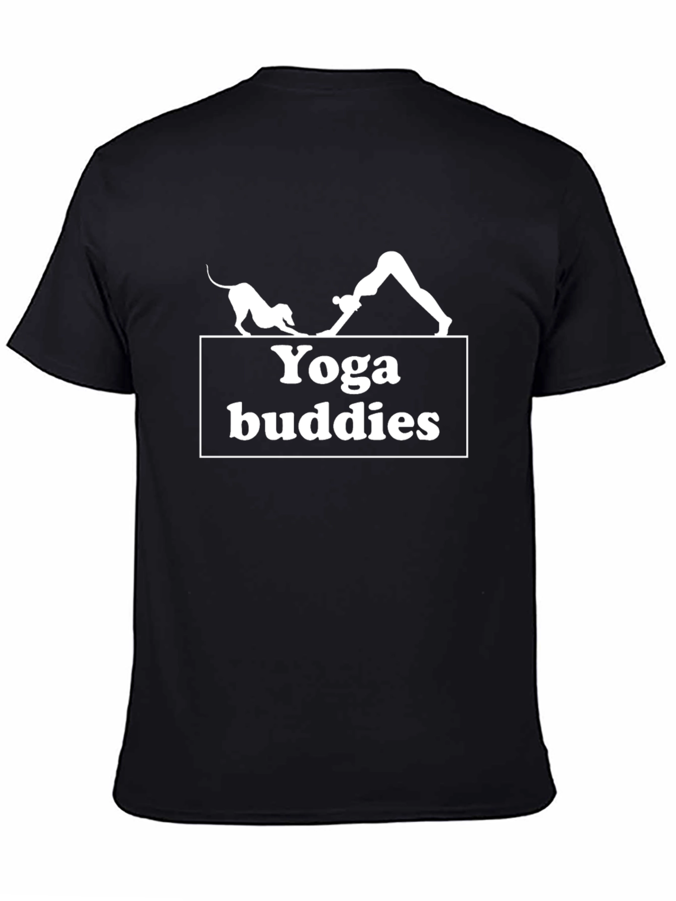 Yoga Buddies Black Graphic Tee
