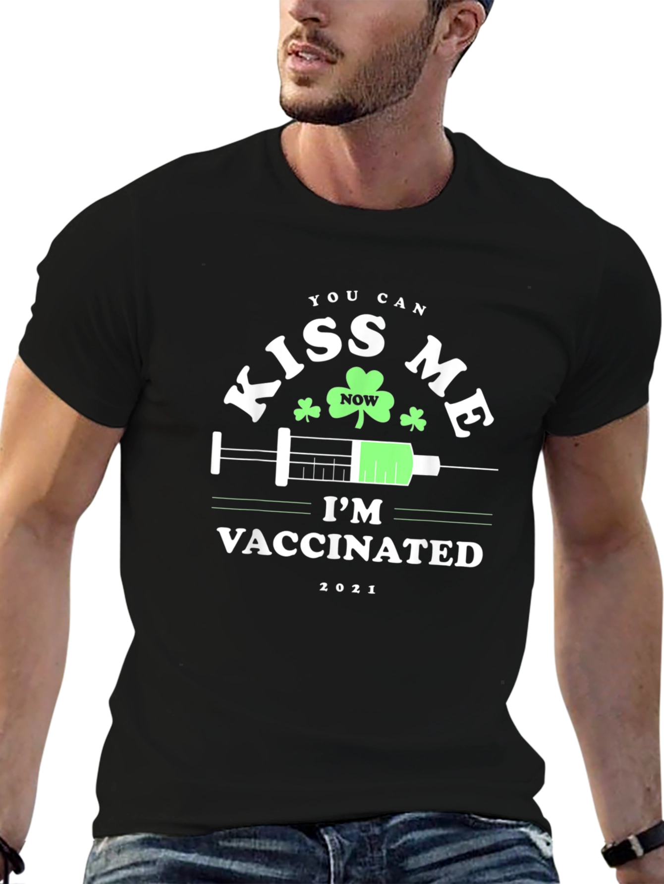 Kiss Me Im Vaccinated St. Patricks Day T-Shirt