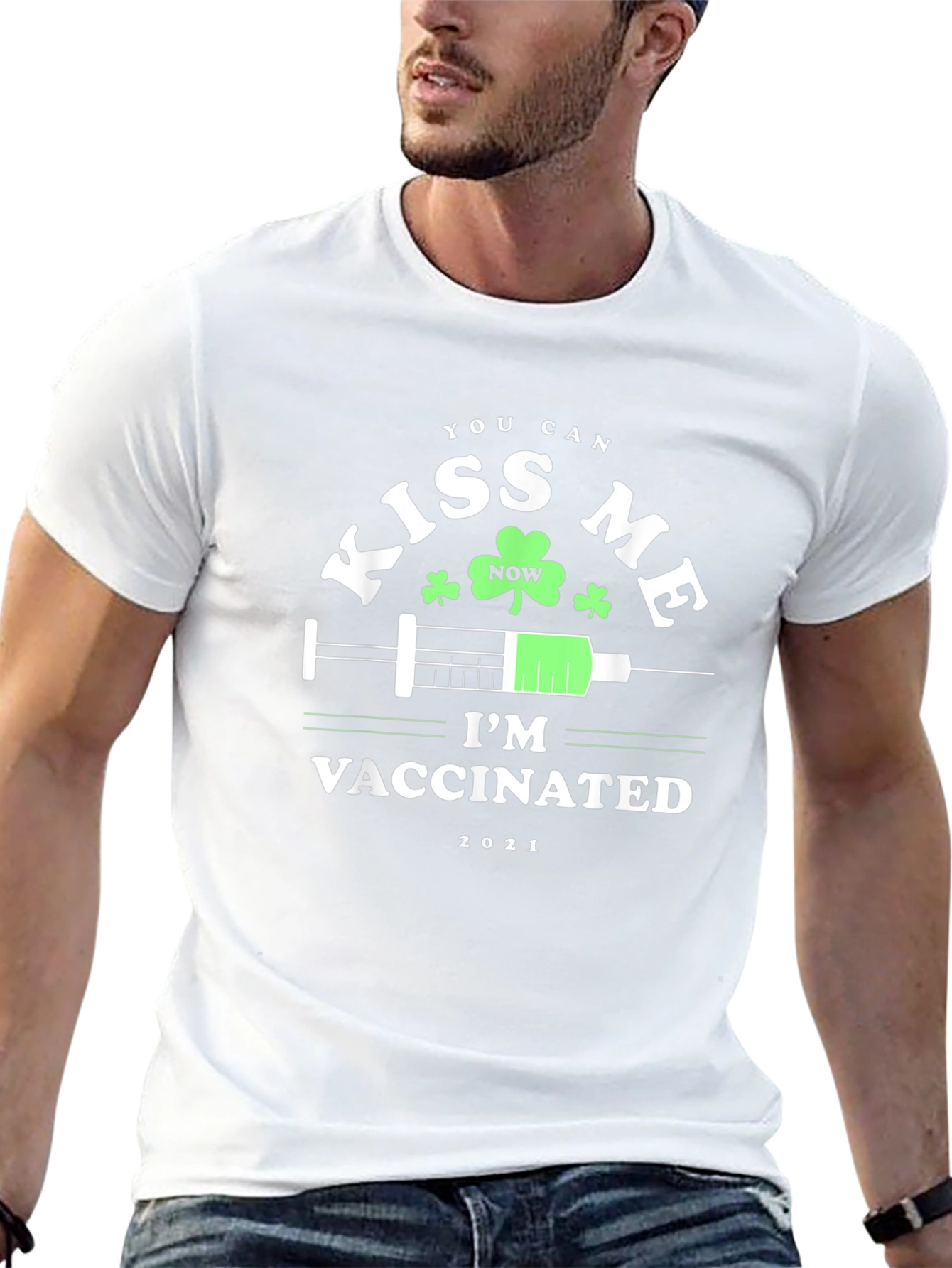 Kiss Me Im Vaccinated St. Patricks Day T-Shirt