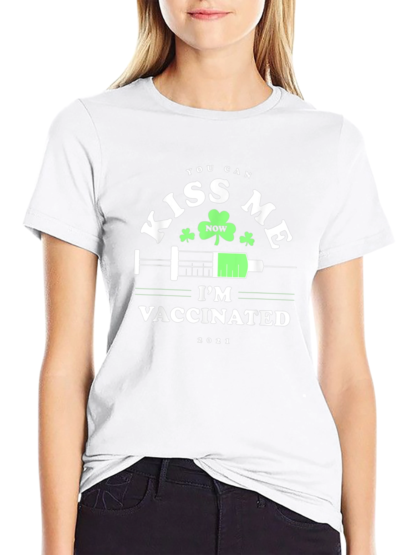 Kiss Me Im Vaccinated St. Patricks Day T-Shirt