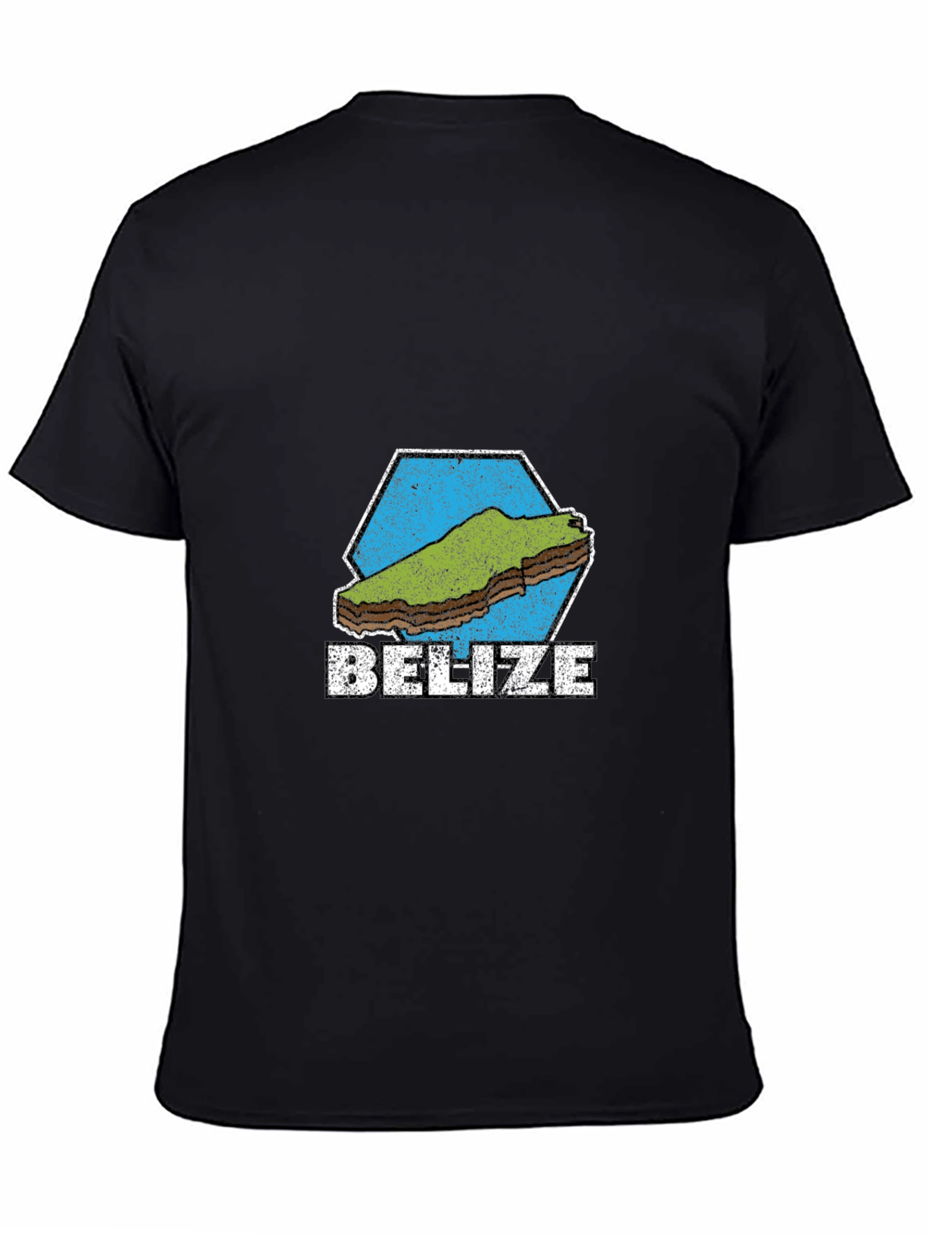 Belize Graphic T-Shirt - Black Cotton Tee