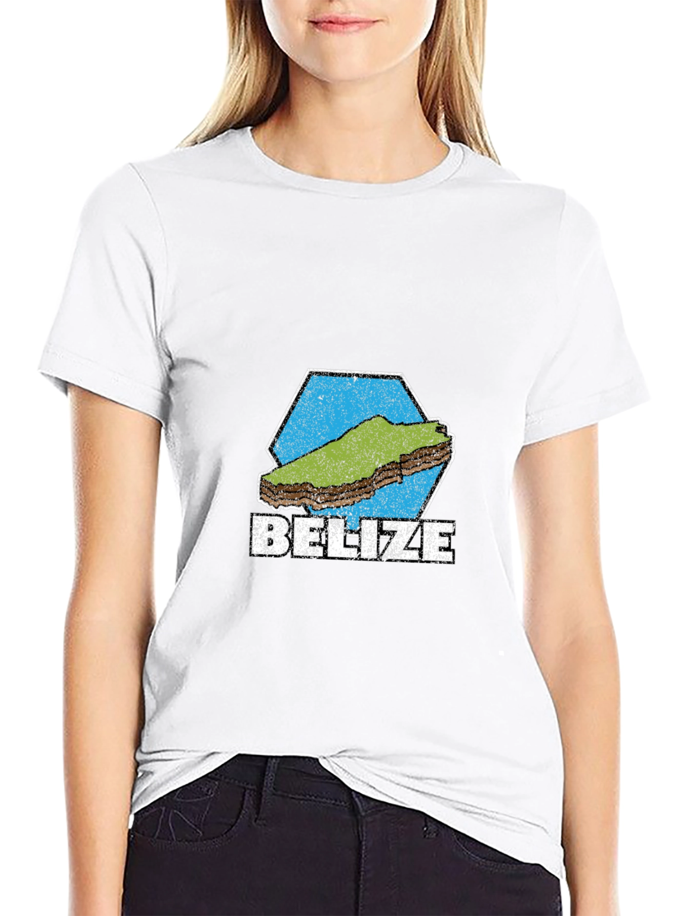 Belize Graphic T-Shirt - Black Cotton Tee