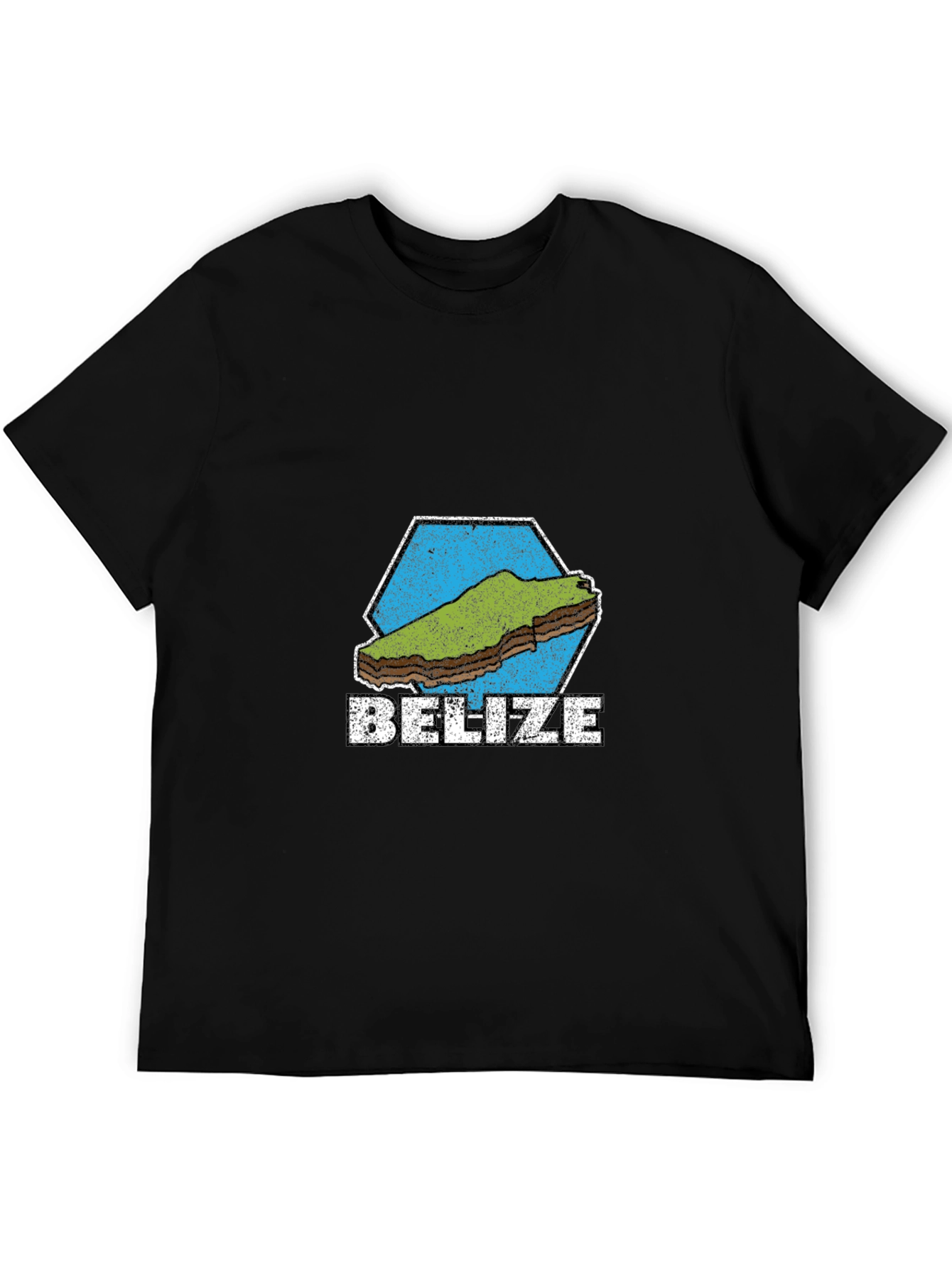 Belize Graphic T-Shirt - Black Cotton Tee