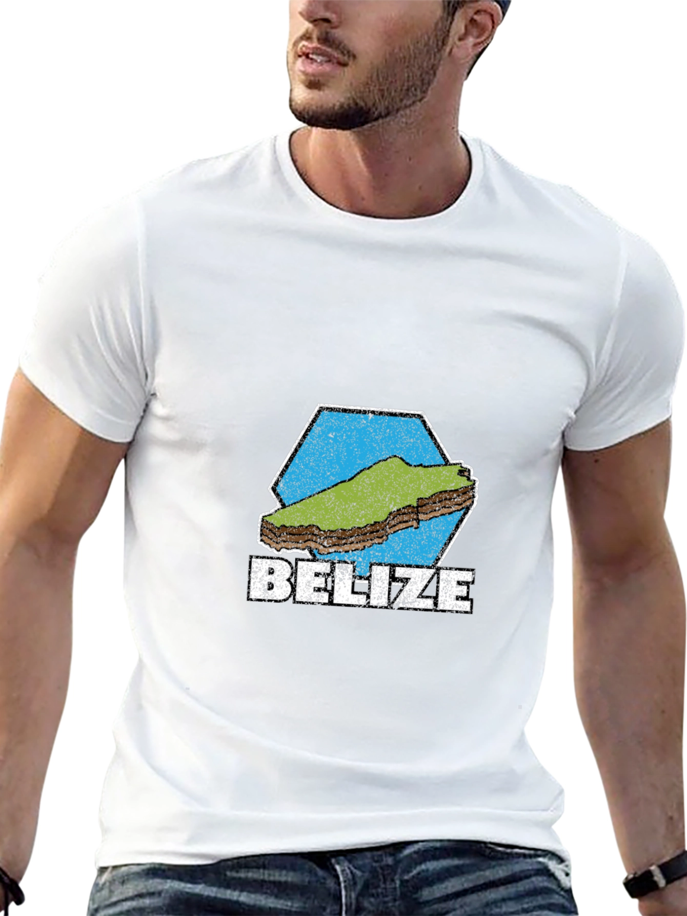 Belize Graphic T-Shirt - Black Cotton Tee