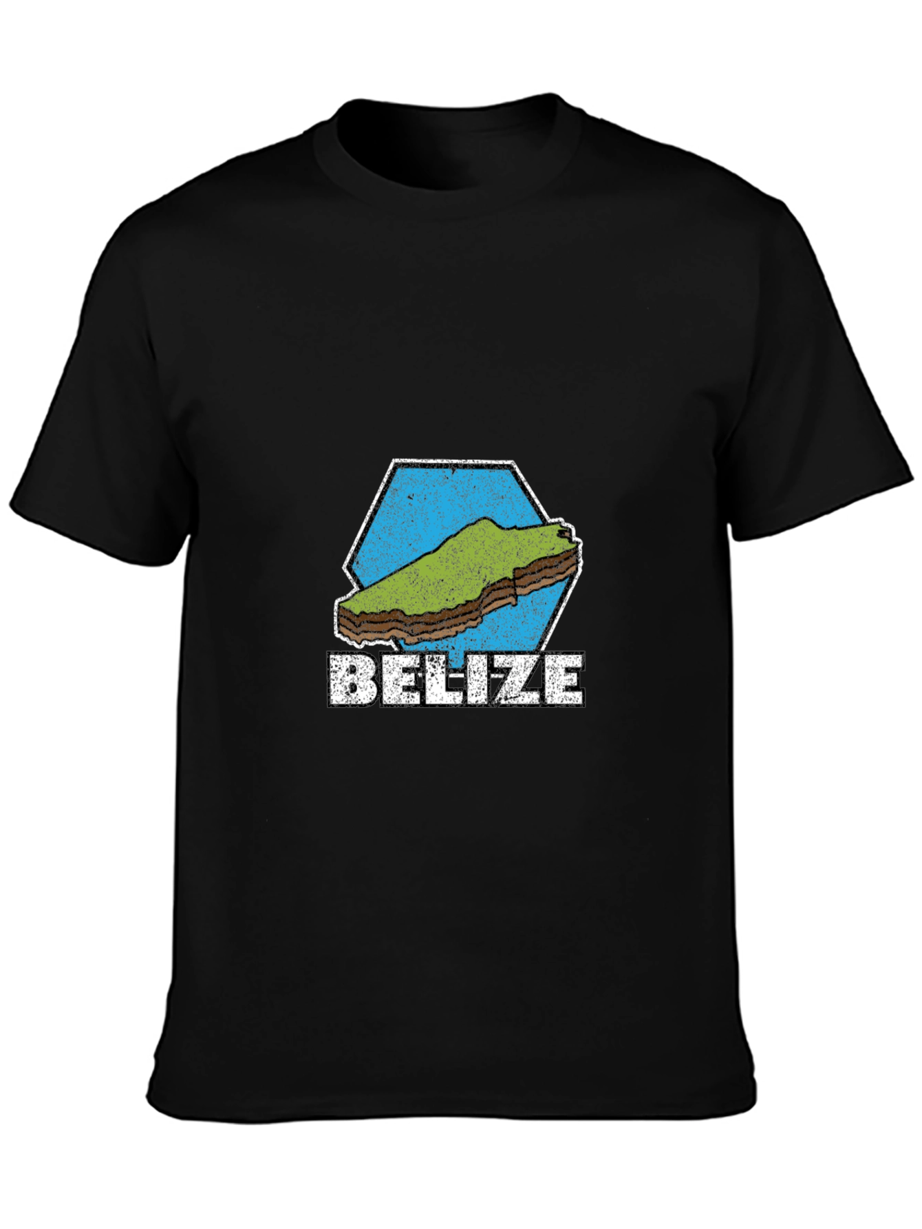 Belize Graphic T-Shirt - Black Cotton Tee