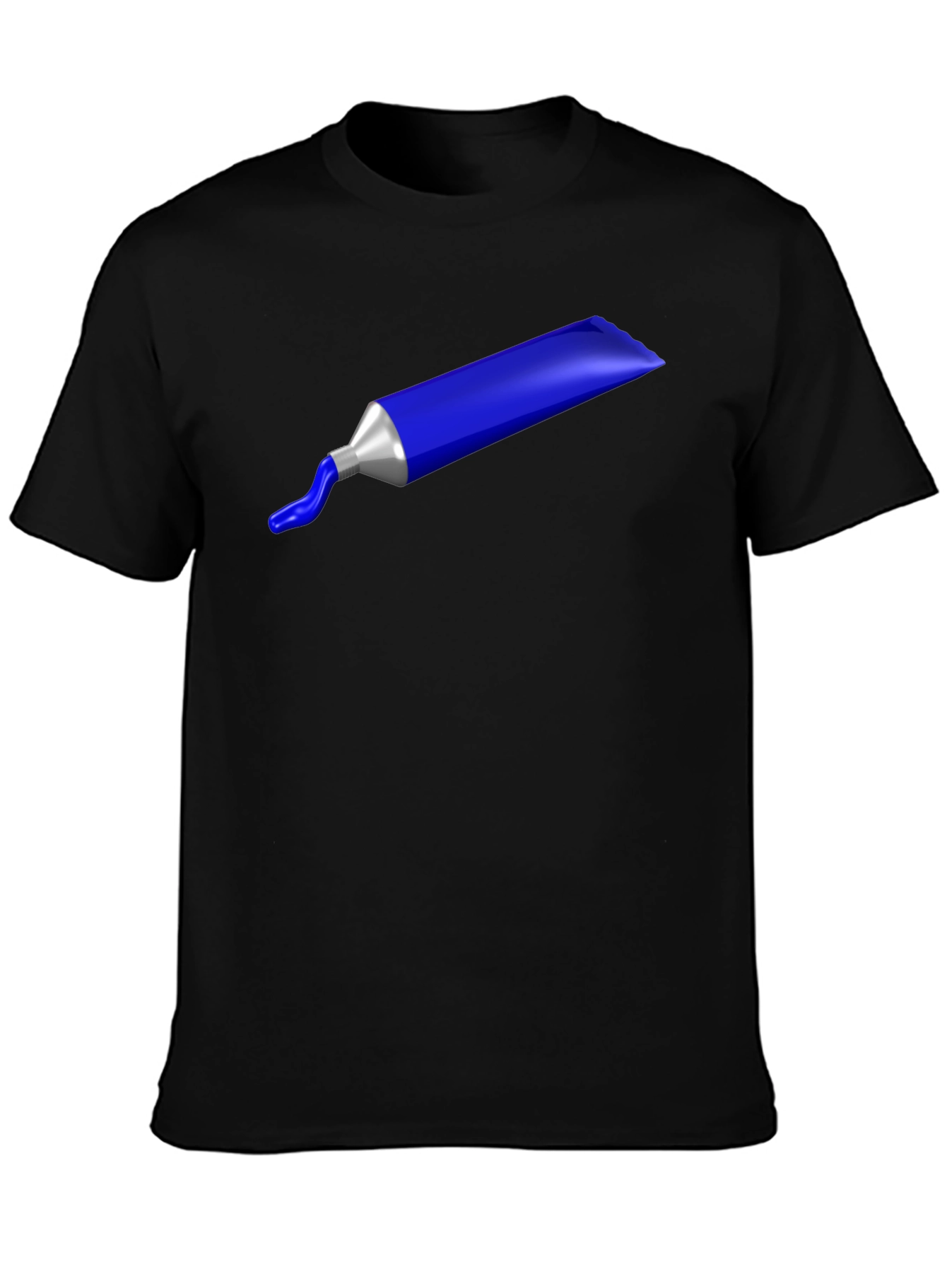 Blue Paint Tube Graphic Tee - Artistic Unisex Shirt