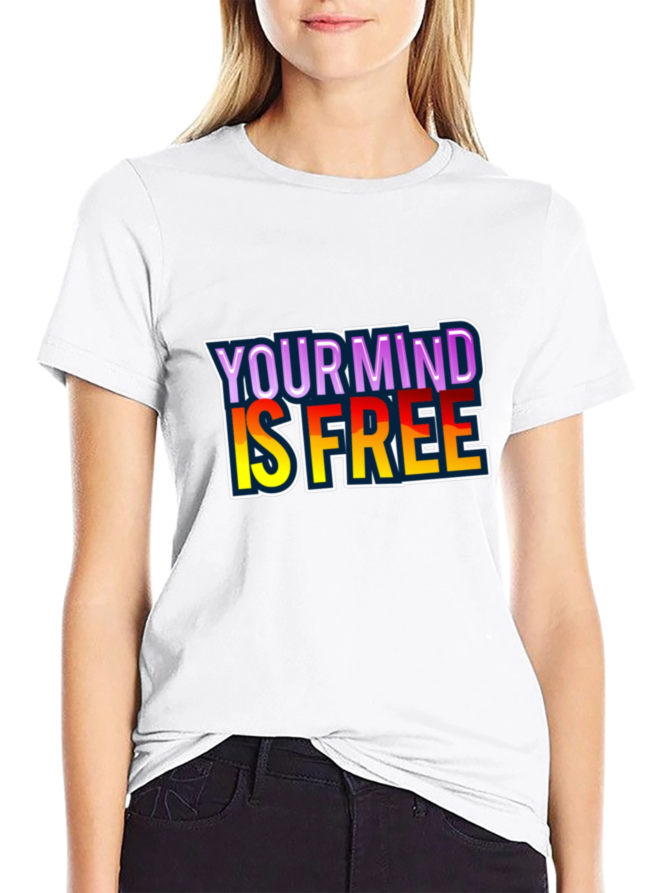 Your Mind Is Free Black T-Shirt