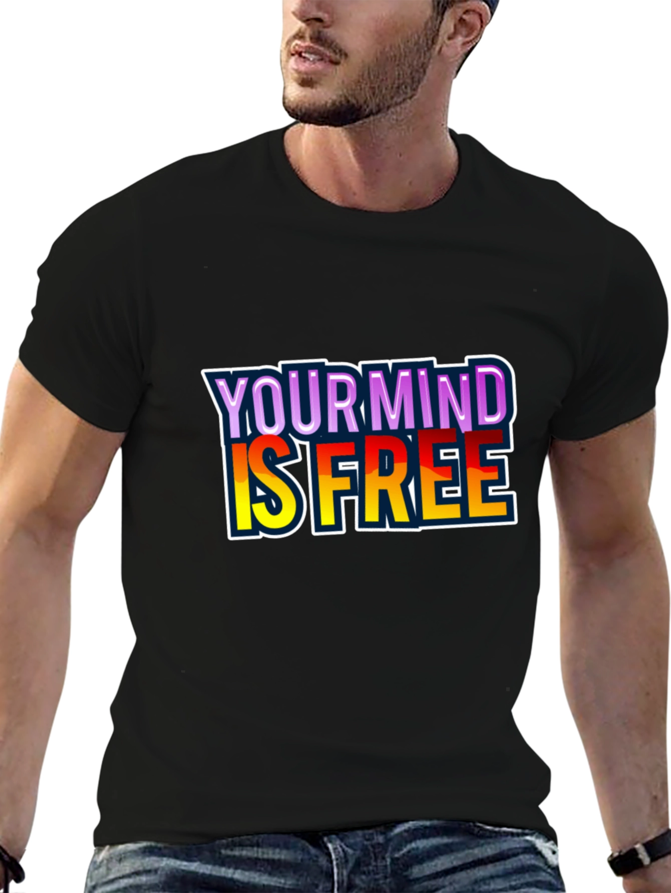 Your Mind Is Free Black T-Shirt