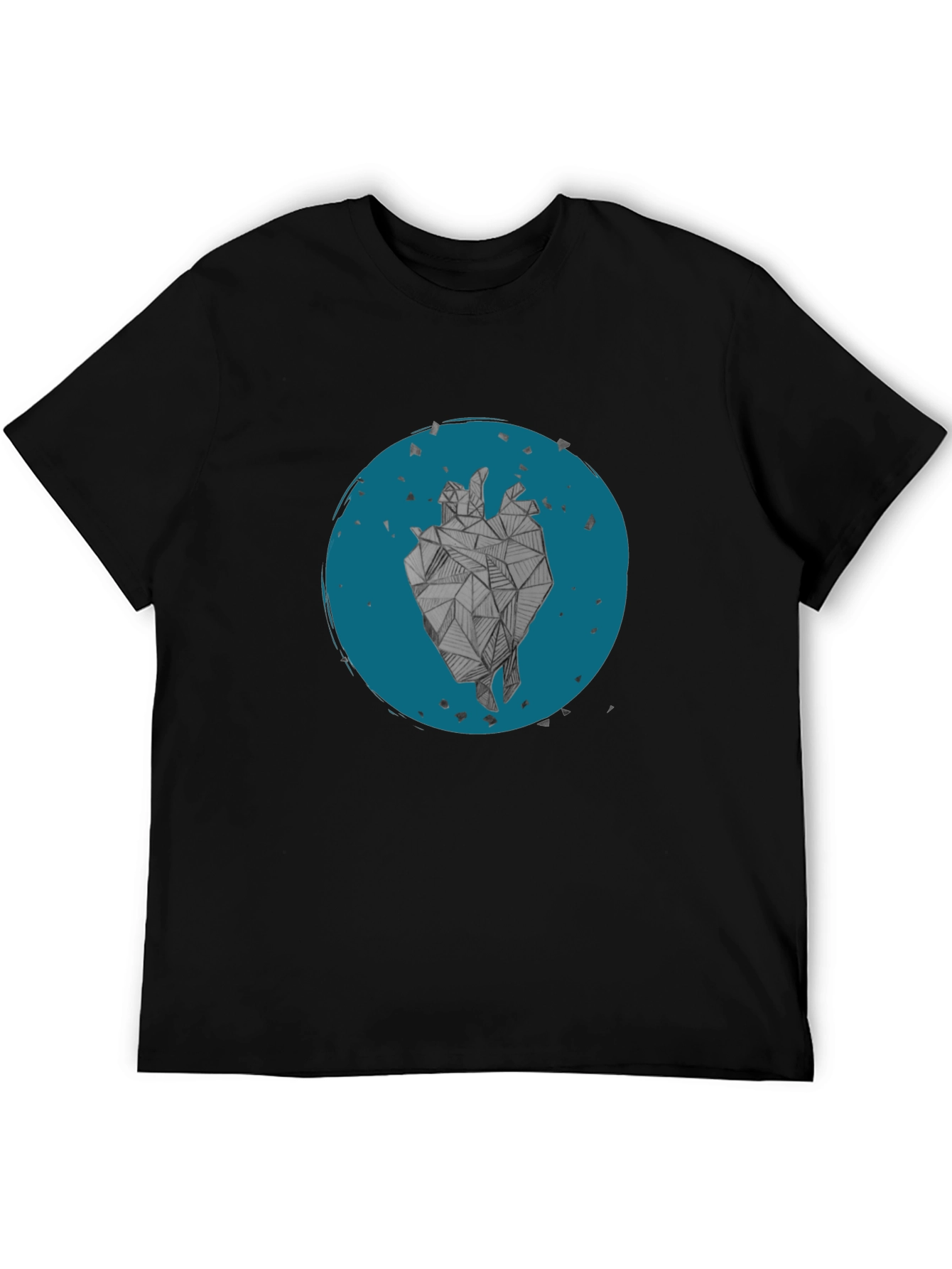 Geometric Heart Tee - Abstract Design