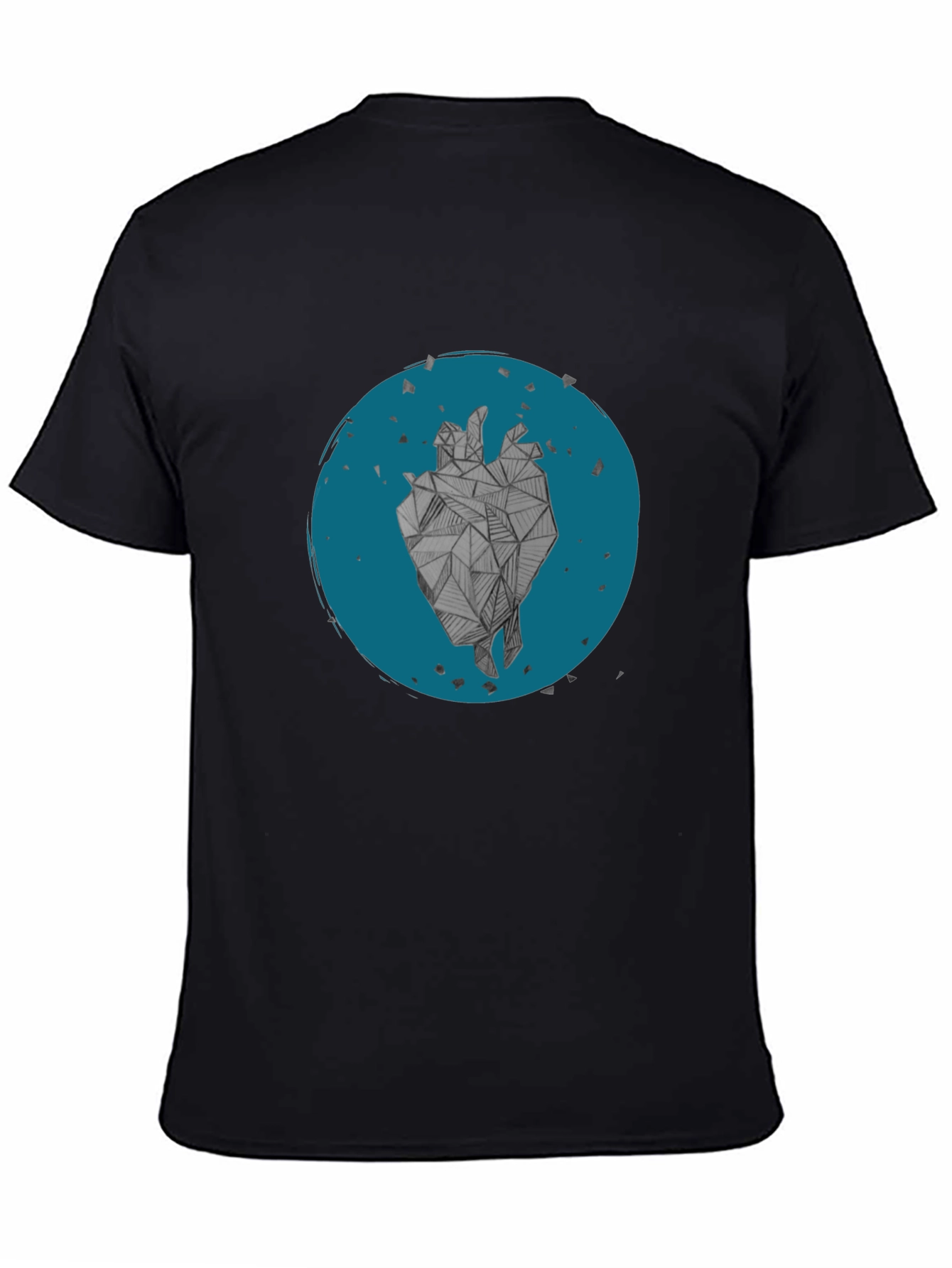 Geometric Heart Tee - Abstract Design