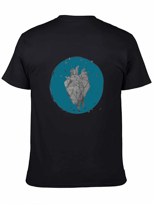 Geometric Heart Tee - Abstract Design