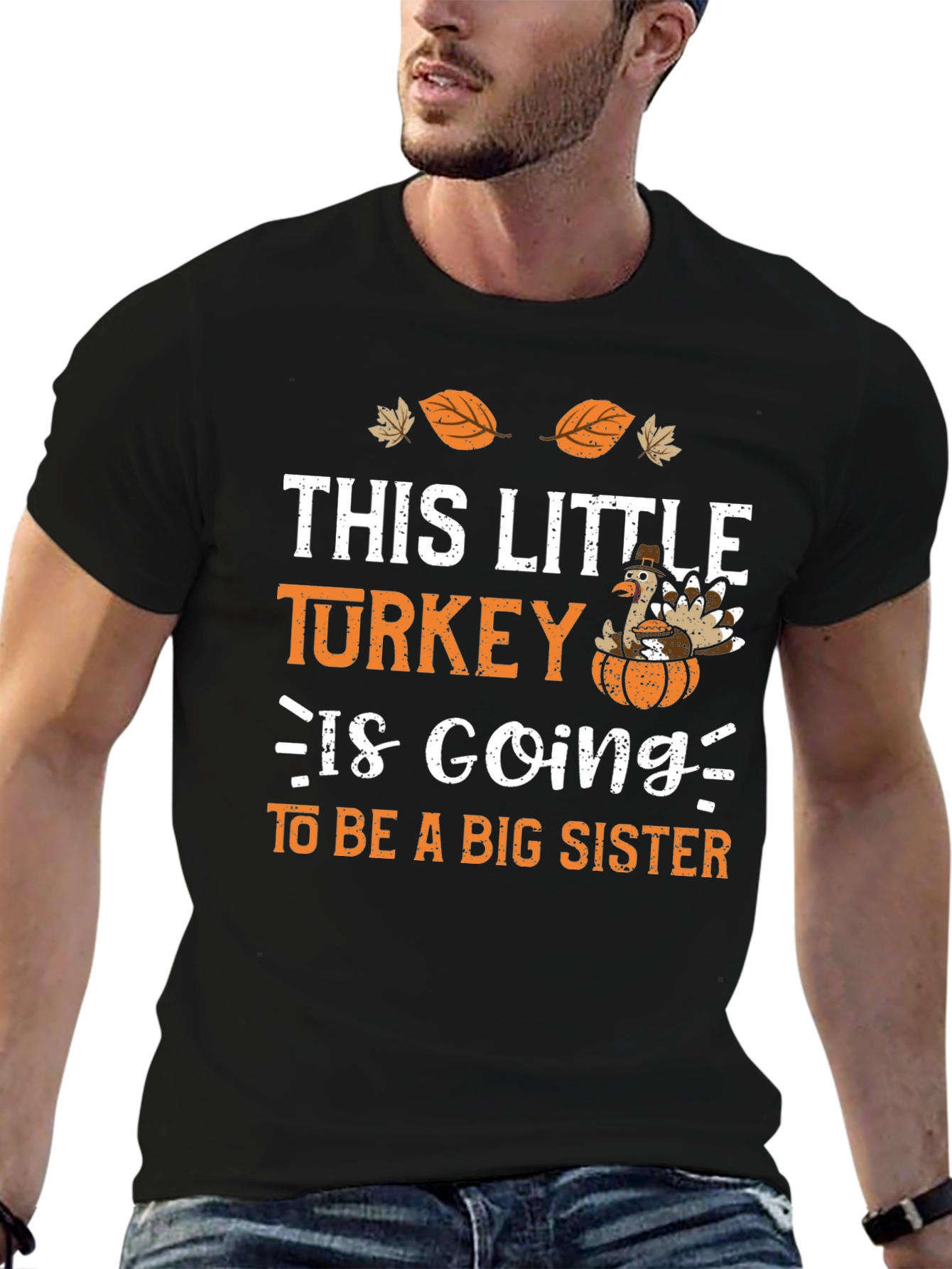 Thanksgiving Big Sister Turkey T-Shirt