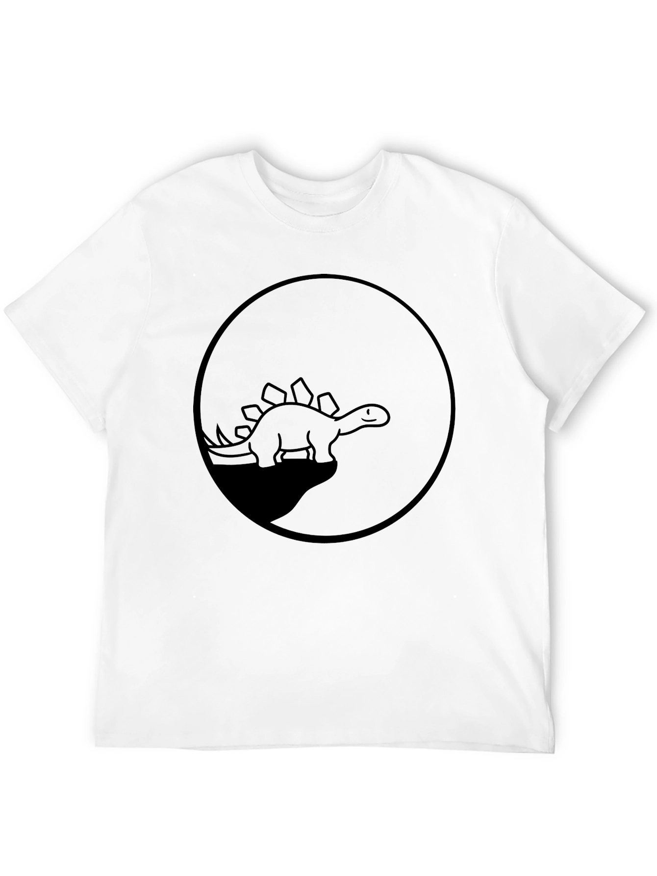 Dino Silhouette T-Shirt - Black Graphic Tee
