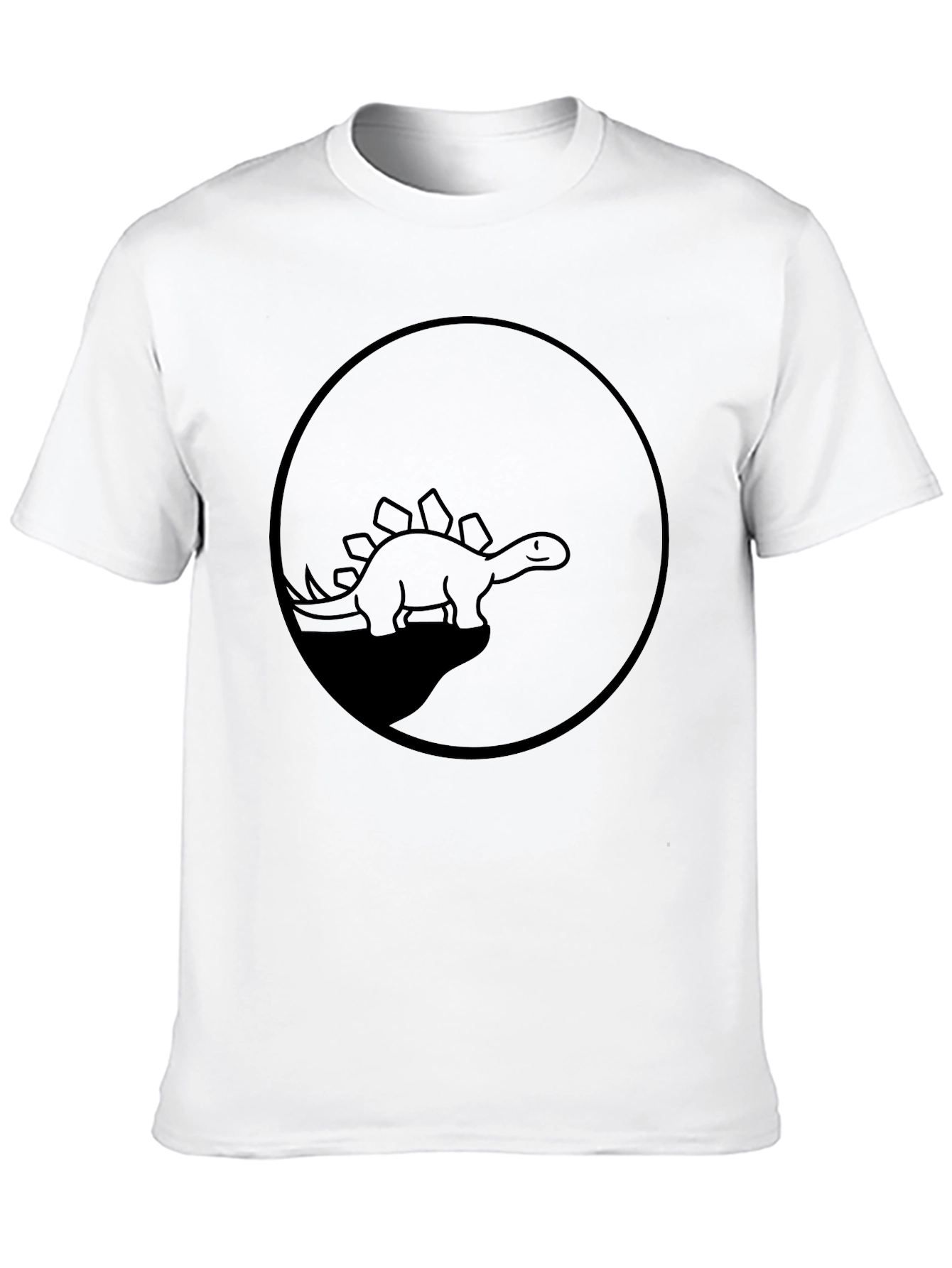 Dino Silhouette T-Shirt - Black Graphic Tee