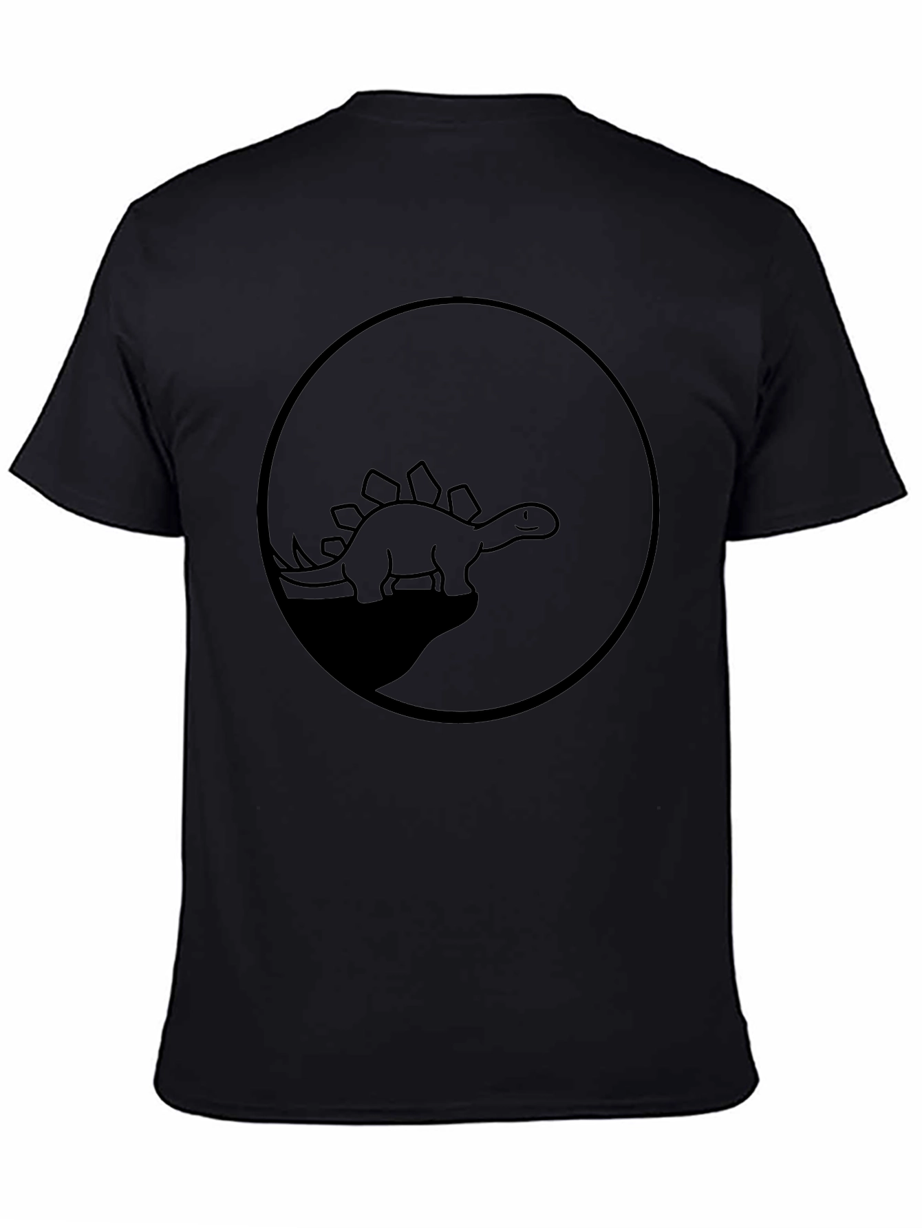 Dino Silhouette T-Shirt - Black Graphic Tee