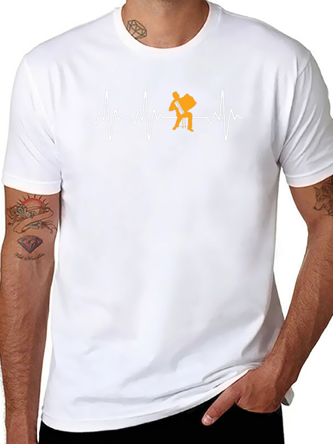 Accordion Heartbeat T-Shirt - Musical Passion