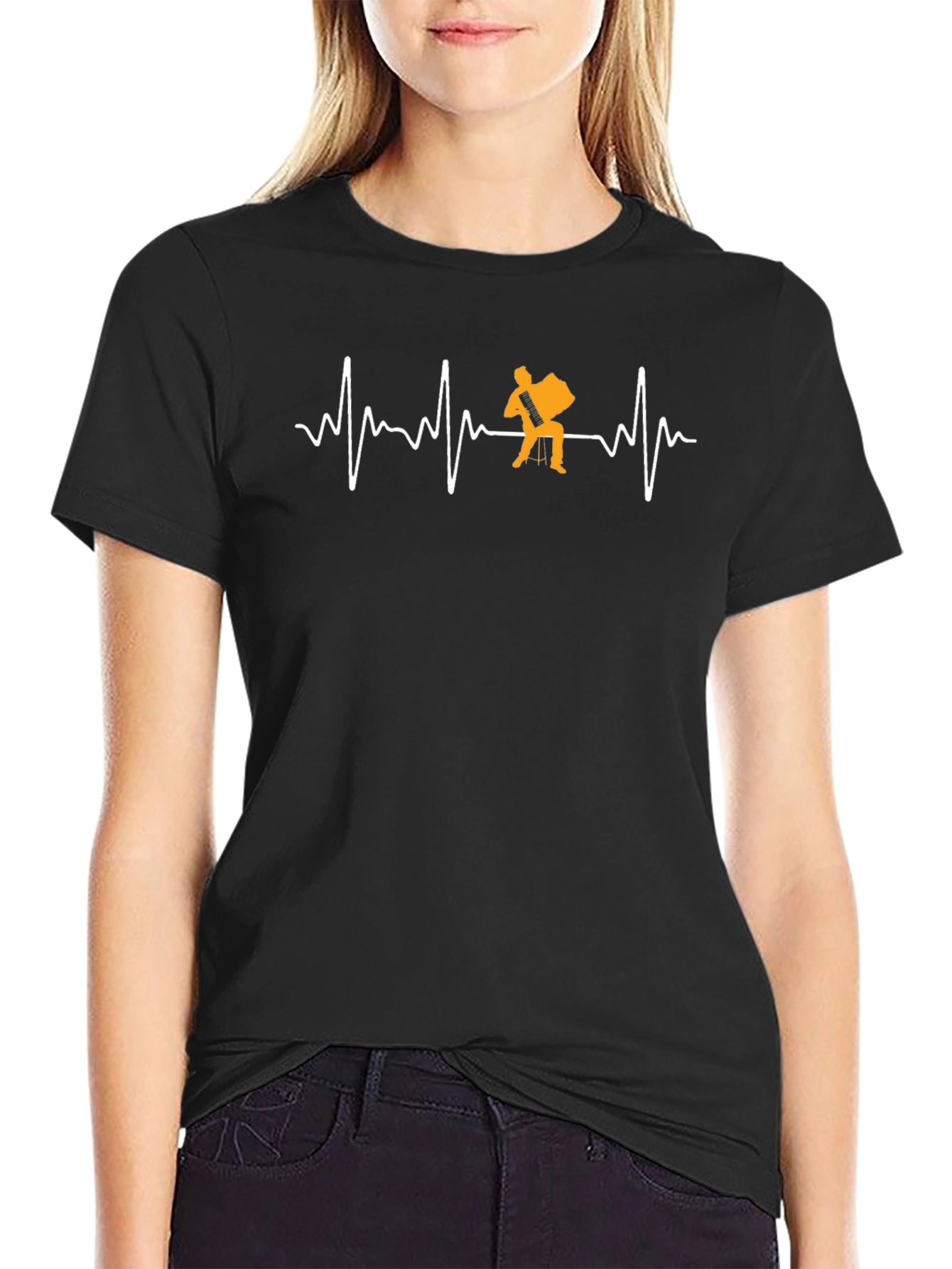 Accordion Heartbeat T-Shirt - Musical Passion