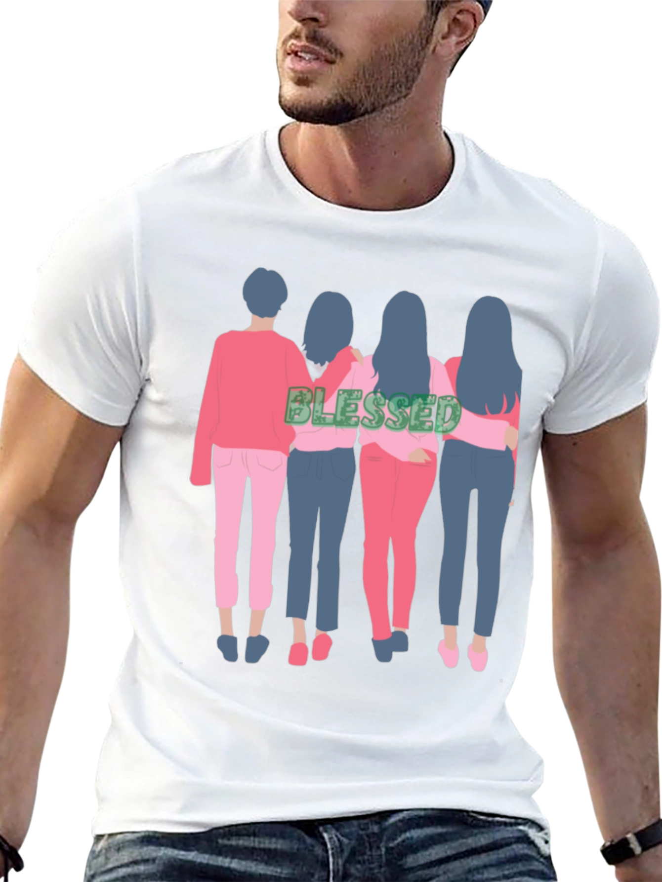 Blessed Friends Graphic T-Shirt